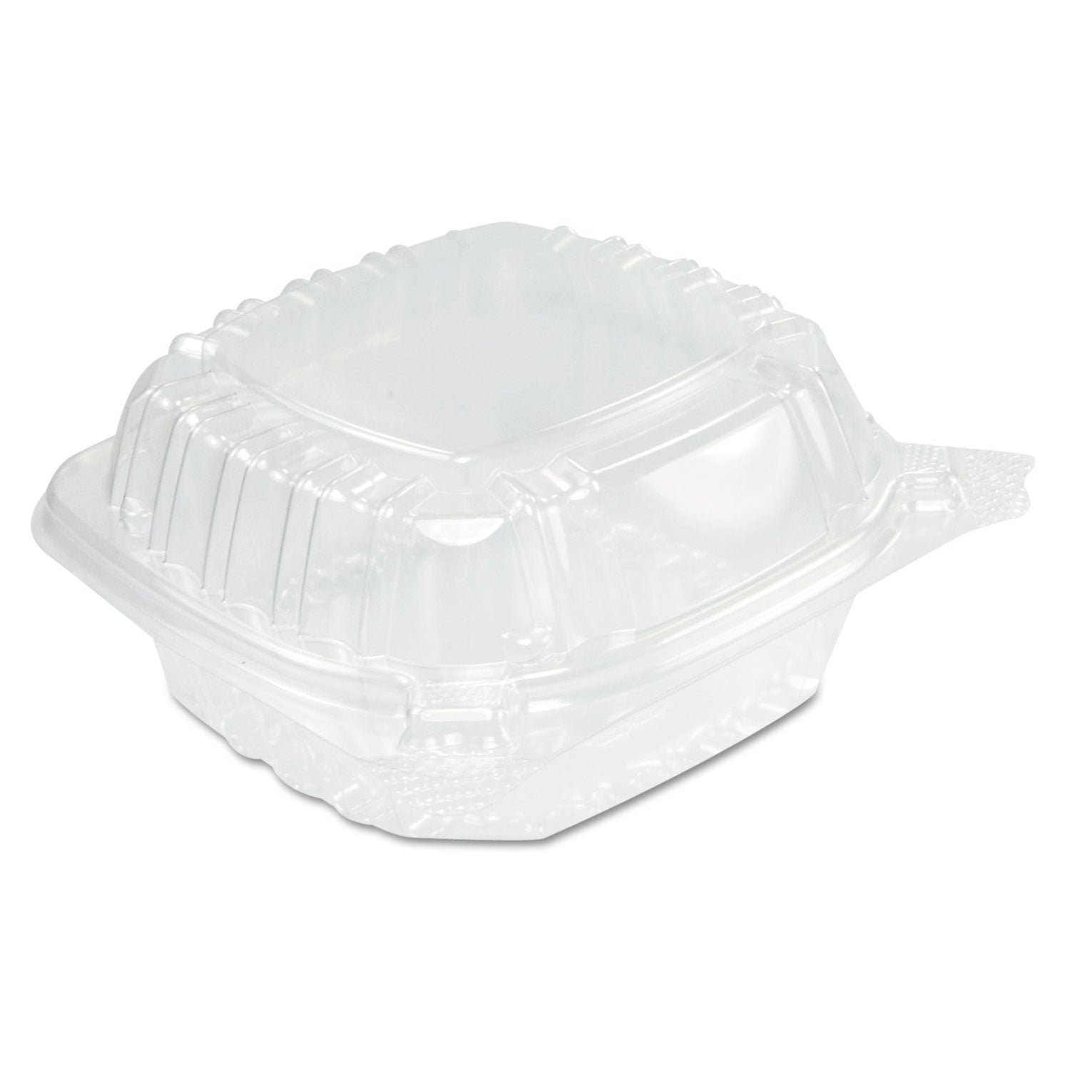 ClearSeal Hinged-Lid Plastic Containers, Sandwich Container, 13.8 oz, 5.4 x 5.3 x 2.6, Clear, Plastic, 500/Carton -