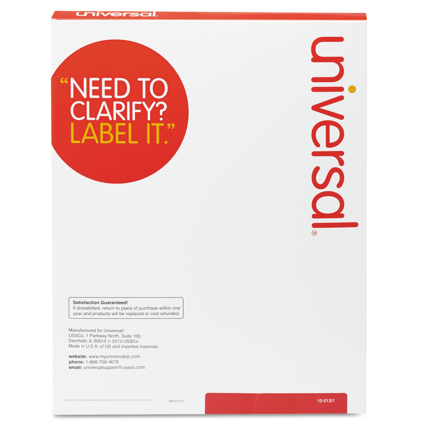 White Labels, Inkjet/Laser Printers, 1.33 x 4, White, 14/Sheet, 100 Sheets/Box -
