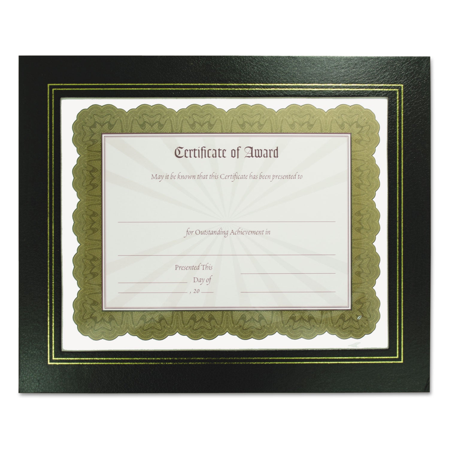 Leatherette Document Frame, 8.5 x 11, Black, Pack of Two -