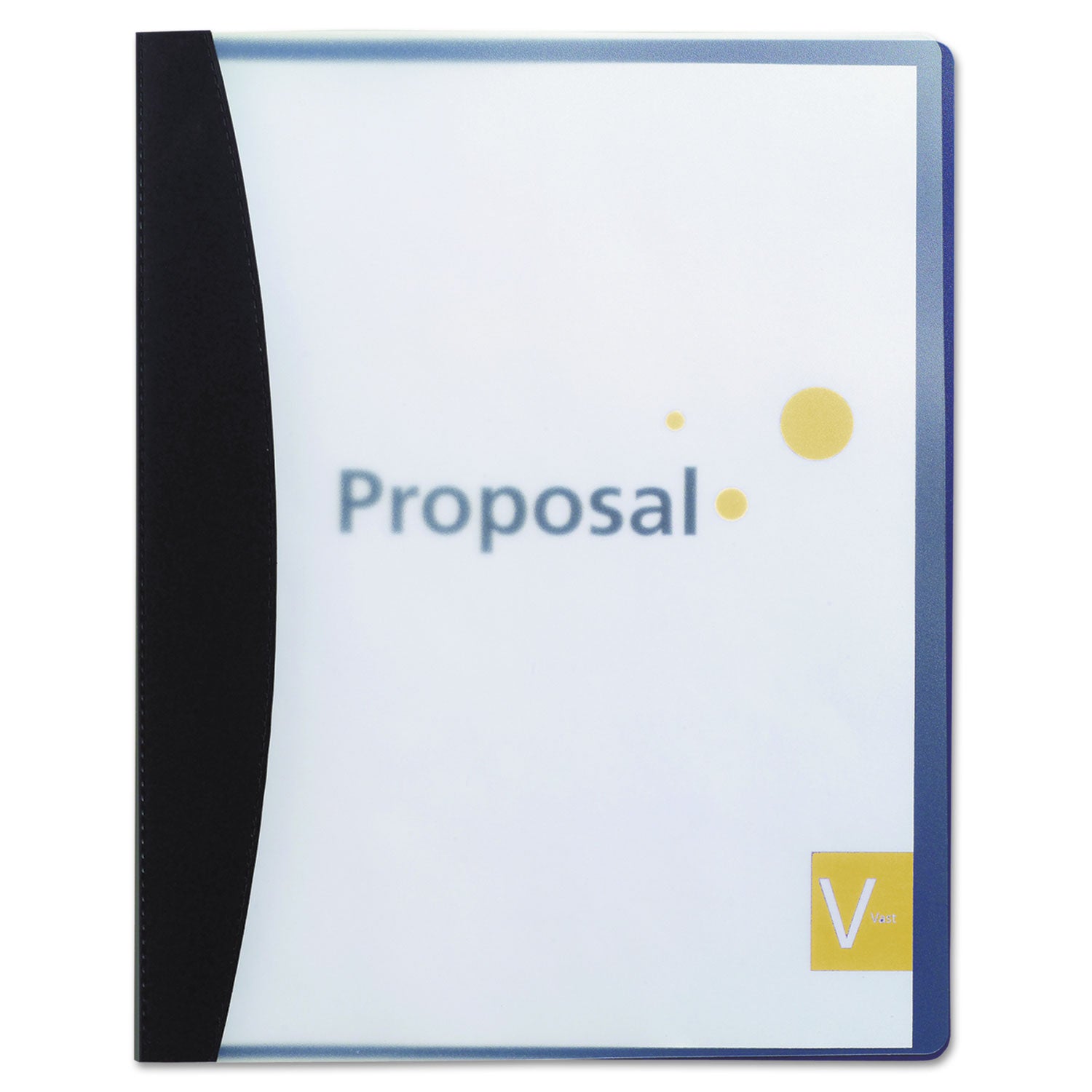 Report Cover with Hidden Swing Clip, 8.5 x 11, Frosted/Black -