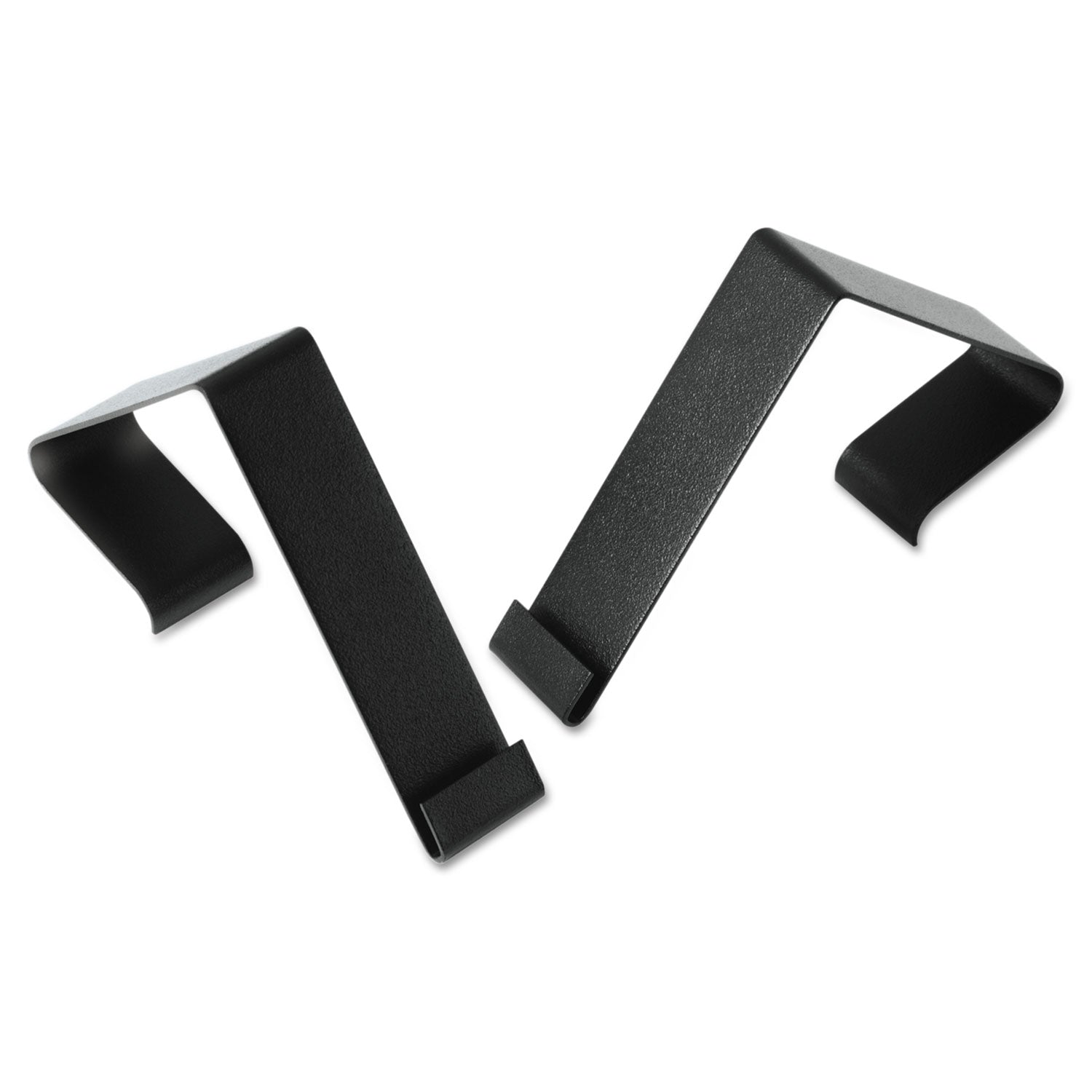 Cubicle Partition Hangers, For 1.5" to 2.5" Thick Partition Walls, Black, 2/Set -