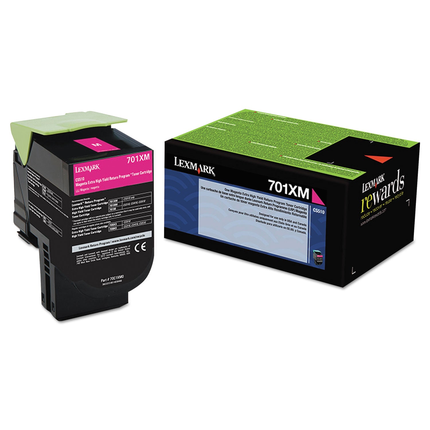 70C1XM0 Return Program Extra High-Yield Toner, 4,000 Page-Yield, Magenta -