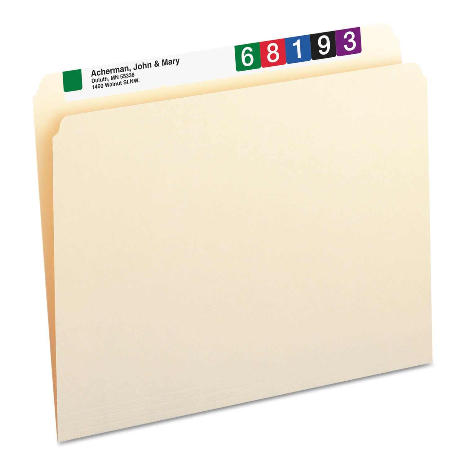 Manila File Folders, Straight Tabs, Letter Size, 0.75" Expansion, Manila, 100/Box -