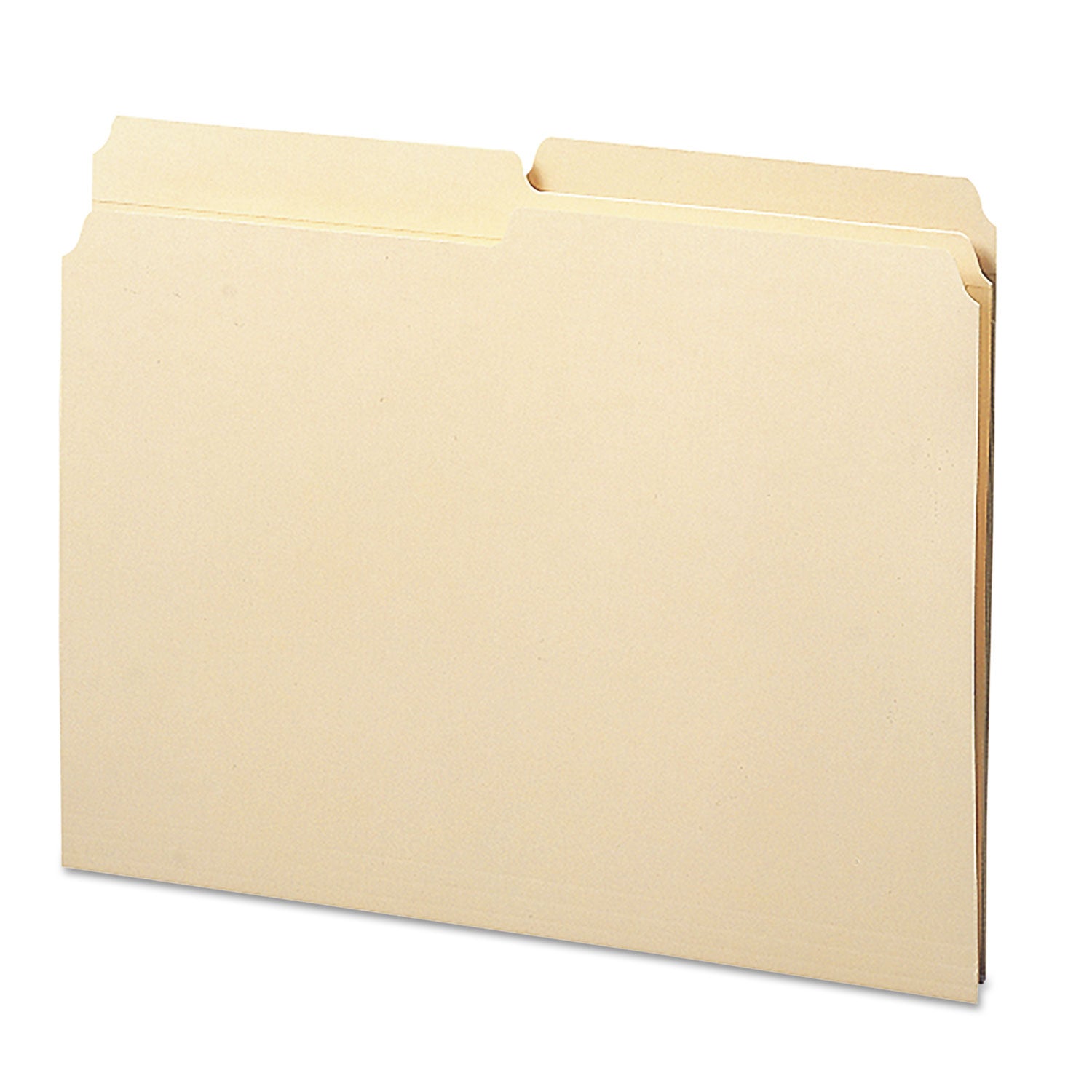 Reinforced Tab Manila File Folders, 1/2-Cut Tabs: Assorted, Letter Size, 0.75" Expansion, 11-pt Manila, 100/Box -