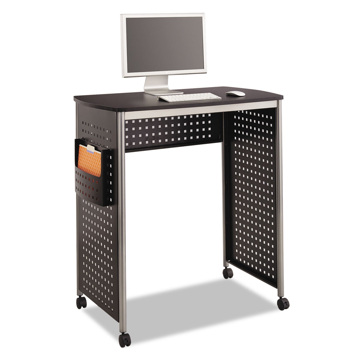 Scoot Stand-Up Desk, 39.5" x 23.25" x 41.75" to 42", Black -