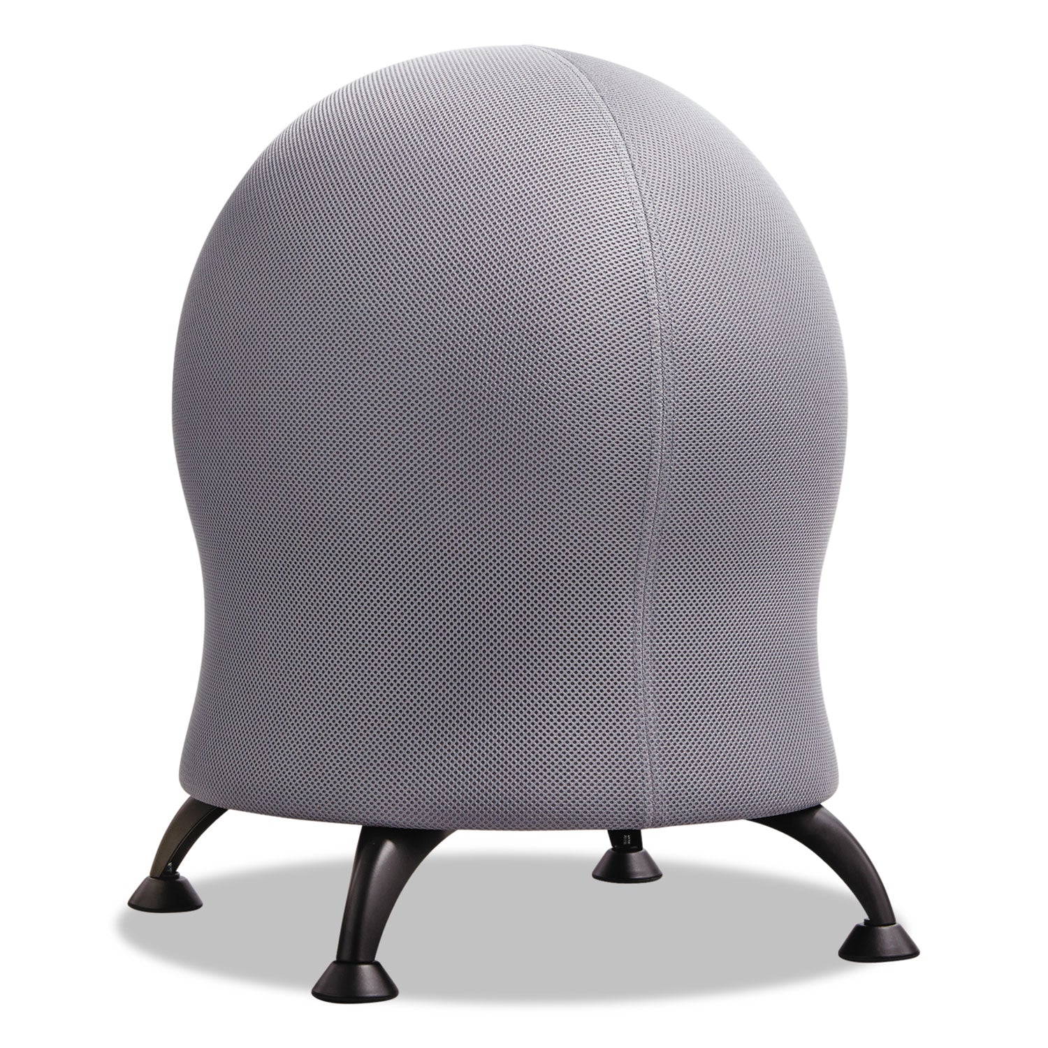 Zenergy Ball Chair, Backless, Supports Up to 250 lb, Gray Fabric Seat, Black Base -