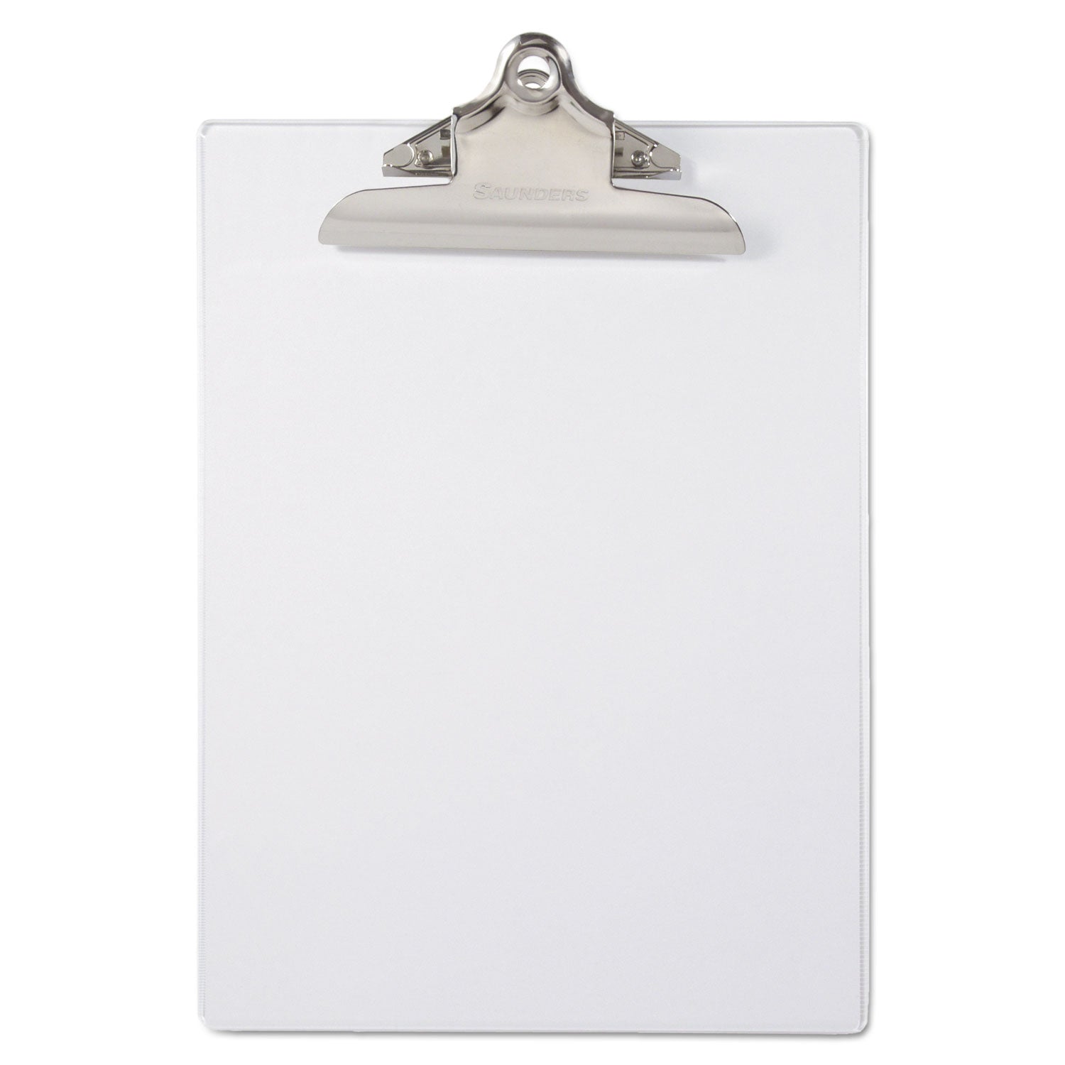 Recycled Plastic Clipboard with Ruler Edge, 1" Clip Capacity, Holds 8.5 x 11 Sheets, Clear -