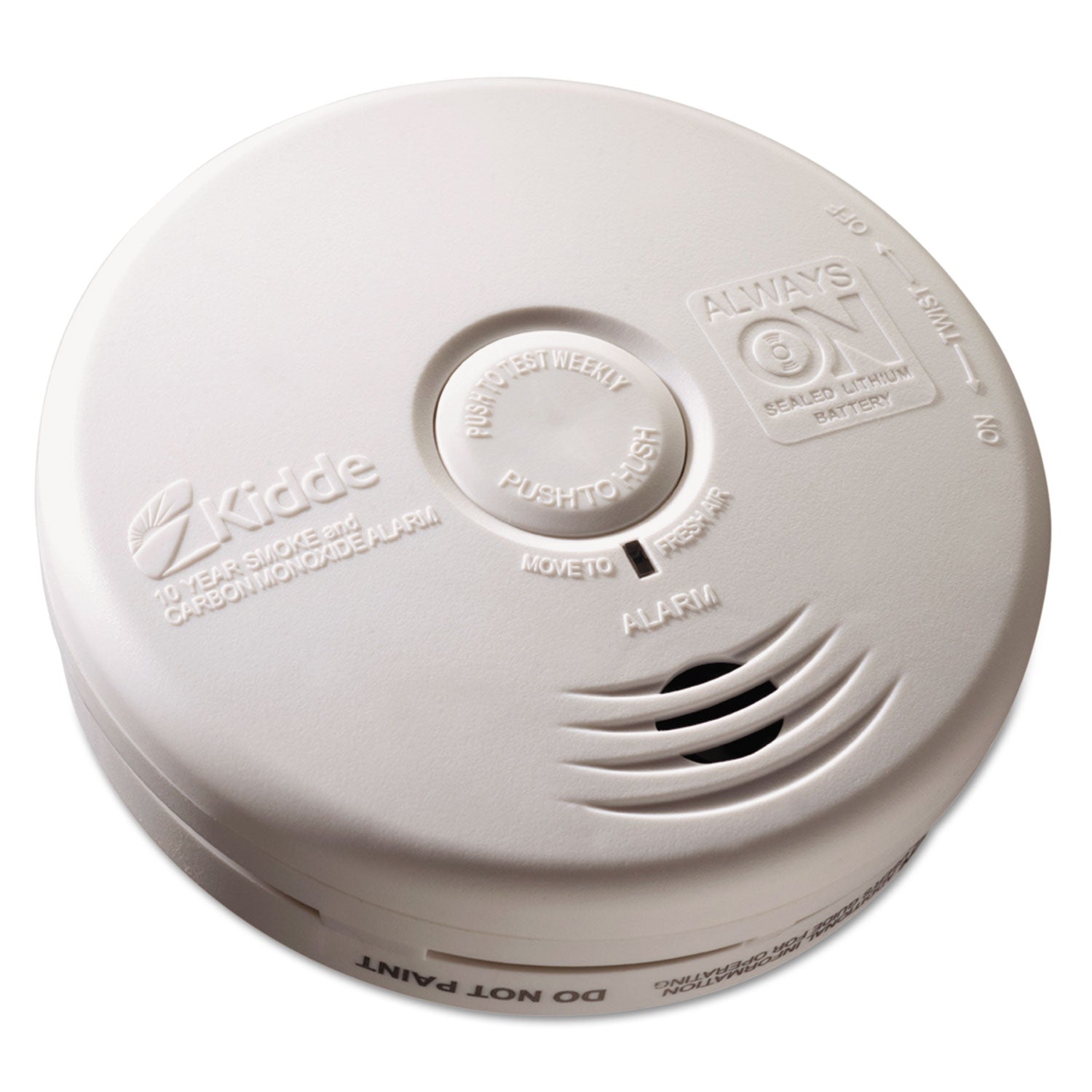 Kitchen Smoke/Carbon Monoxide Alarm, Lithium Battery, 5.22" Diameter x 1.6" Depth -