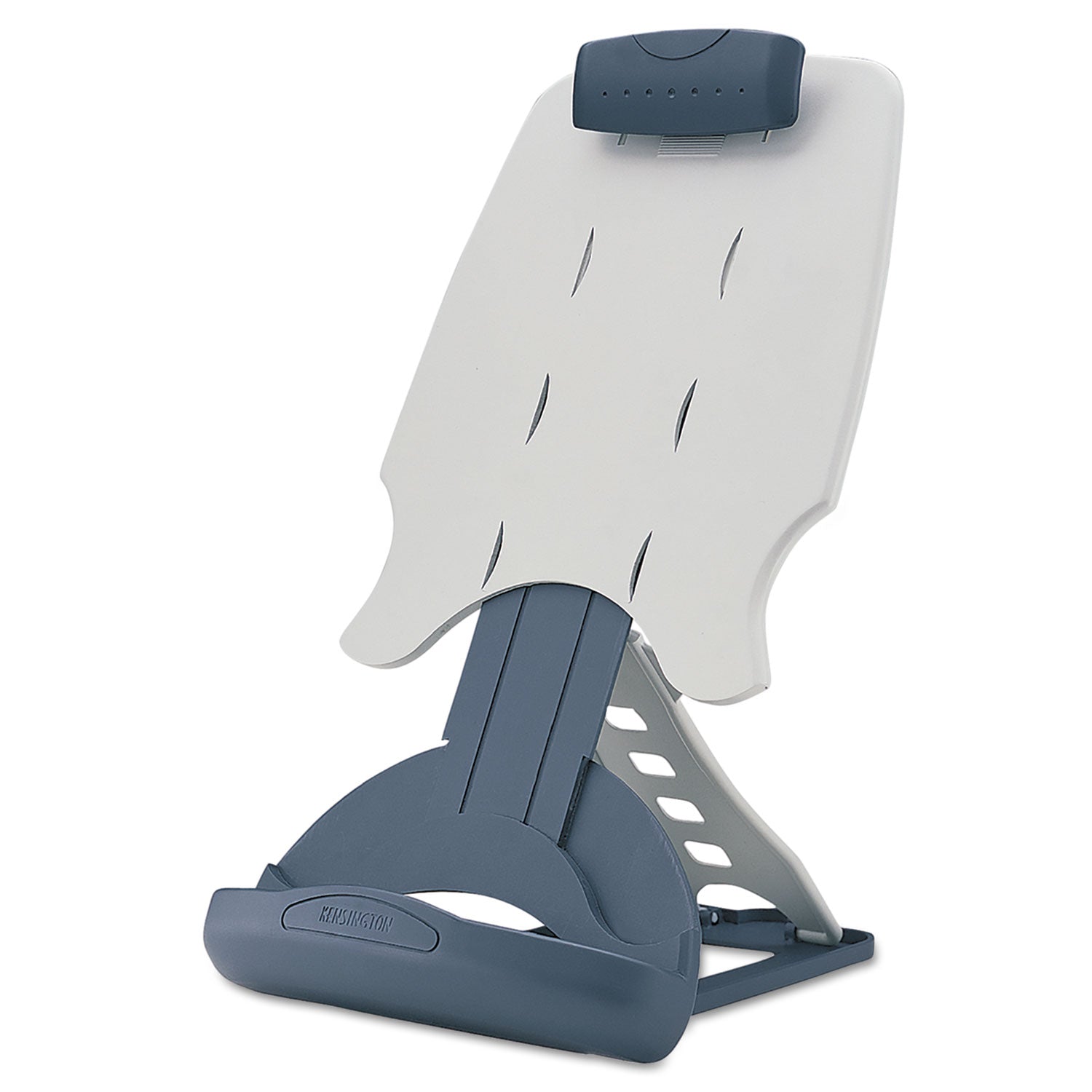 InSight Adjustable Book Copyholder, 50 Sheet Capacity, Metal, Midnight Blue/Gray -