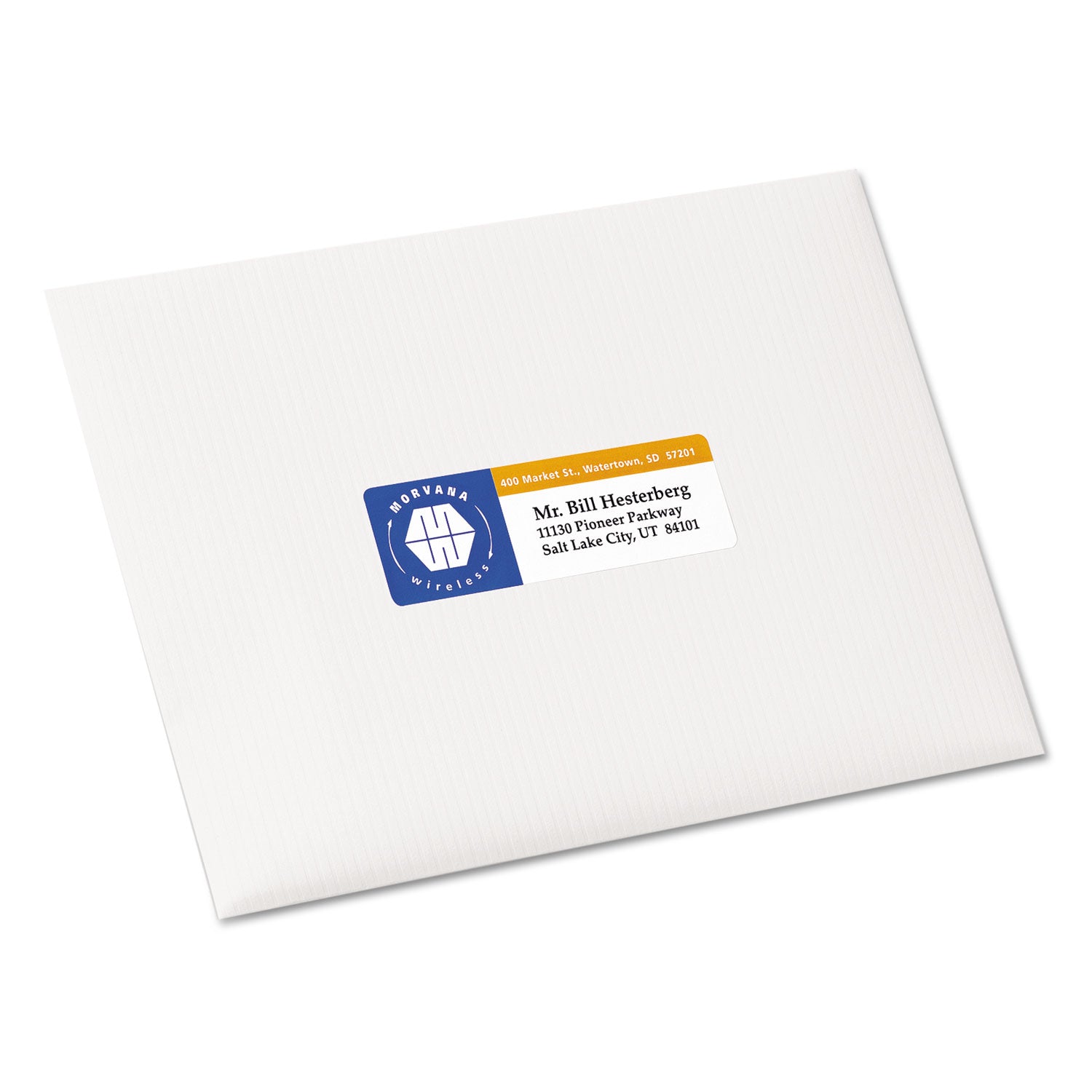 Vibrant Laser Color-Print Labels w/ Sure Feed, 1.25 x 3.75, White, 300/Pack -