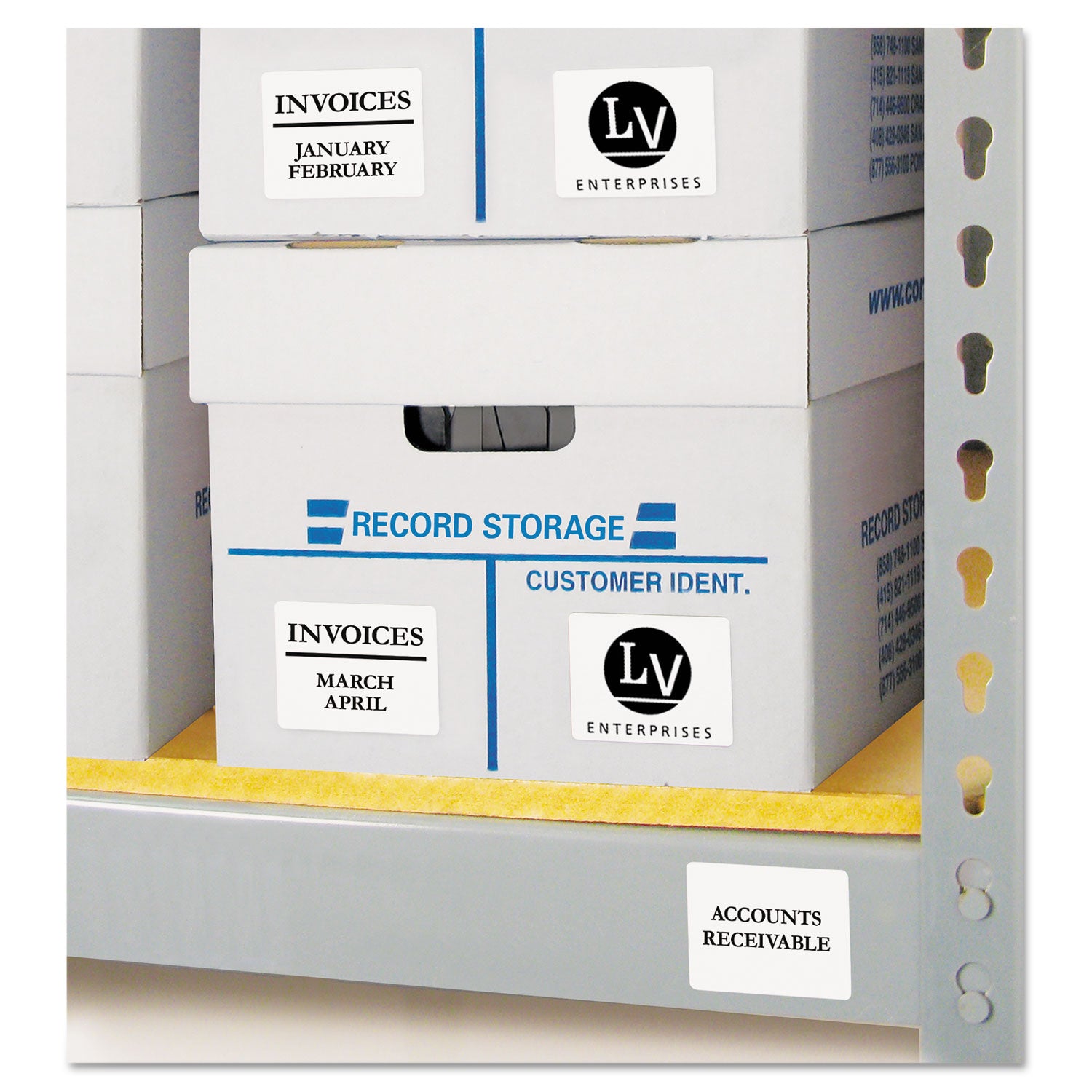 Permanent ID Labels w/ Sure Feed Technology, Inkjet/Laser Printers, 2 x 2.63, White, 15/Sheet, 15 Sheets/Pack -