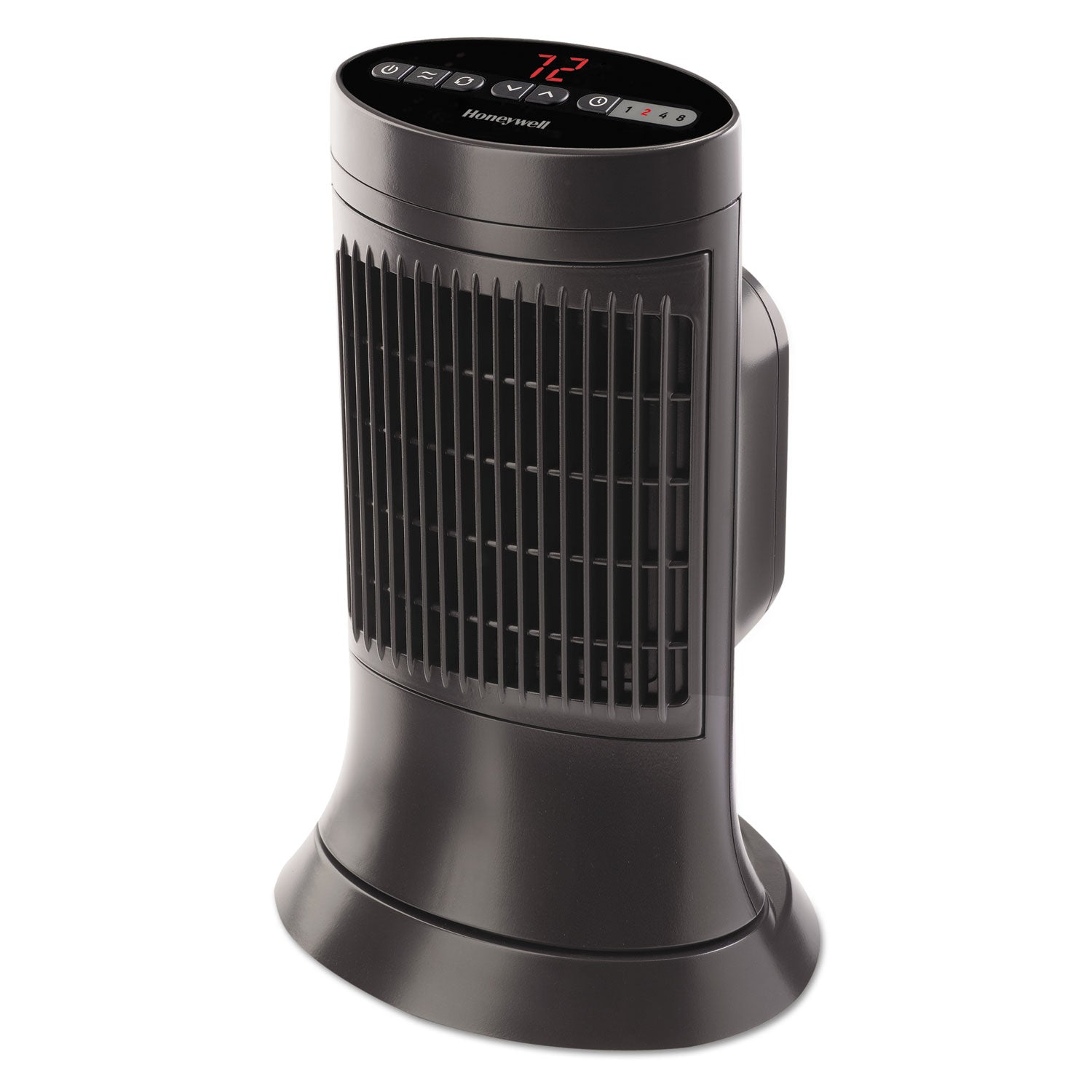 Digital Ceramic Mini Tower Heater, 1,500 W, 10 x 7.63 x 14, Black -