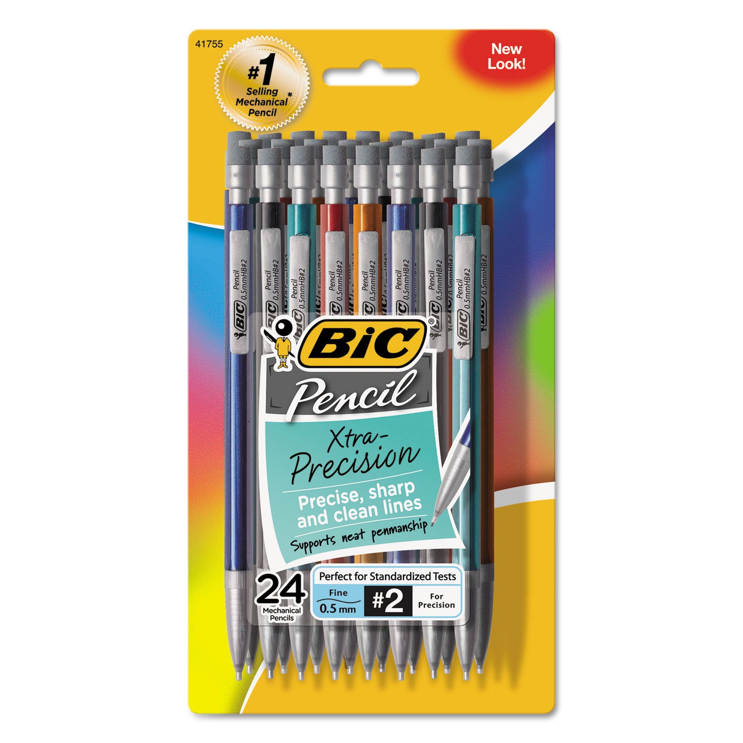 Xtra-Precision Mechanical Pencil Value Pack, 0.5 mm, HB (#2), Black Lead, Assorted Barrel Colors, 24/Pack -