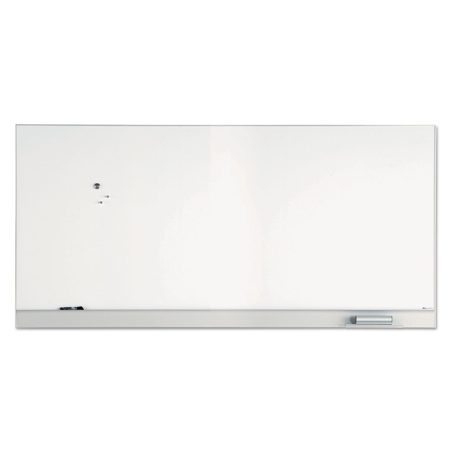 Polarity Magnetic Dry Erase White Board, 96 x 46, White Surface, Silver Aluminum Frame -
