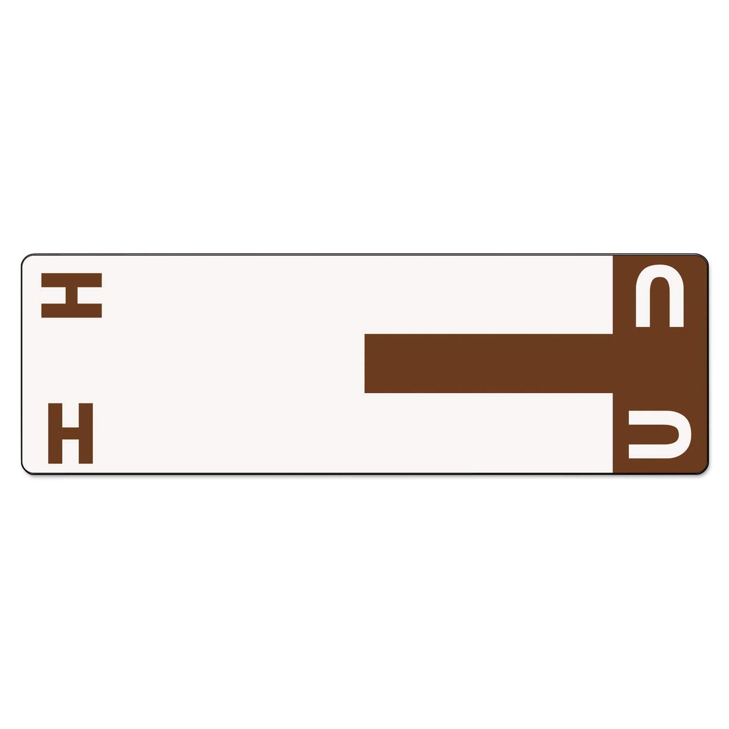 AlphaZ Color-Coded First Letter Combo Alpha Labels, H/U, 1.16 x 3.63, Dark Brown/White, 5/Sheet, 20 Sheets/Pack -