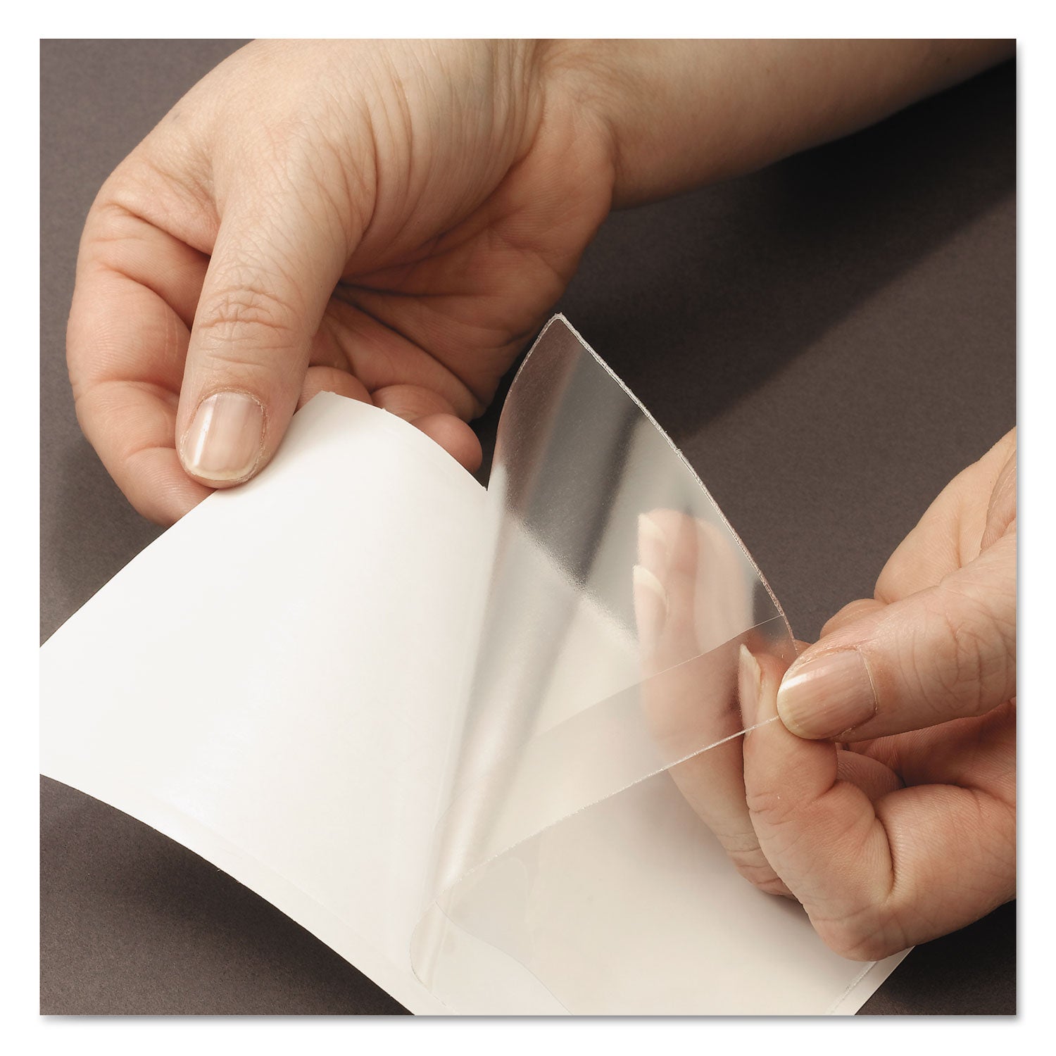 Self-Adhesive Poly Pockets, Top Load, 6.25 x 4.56, Clear, 100/Box -