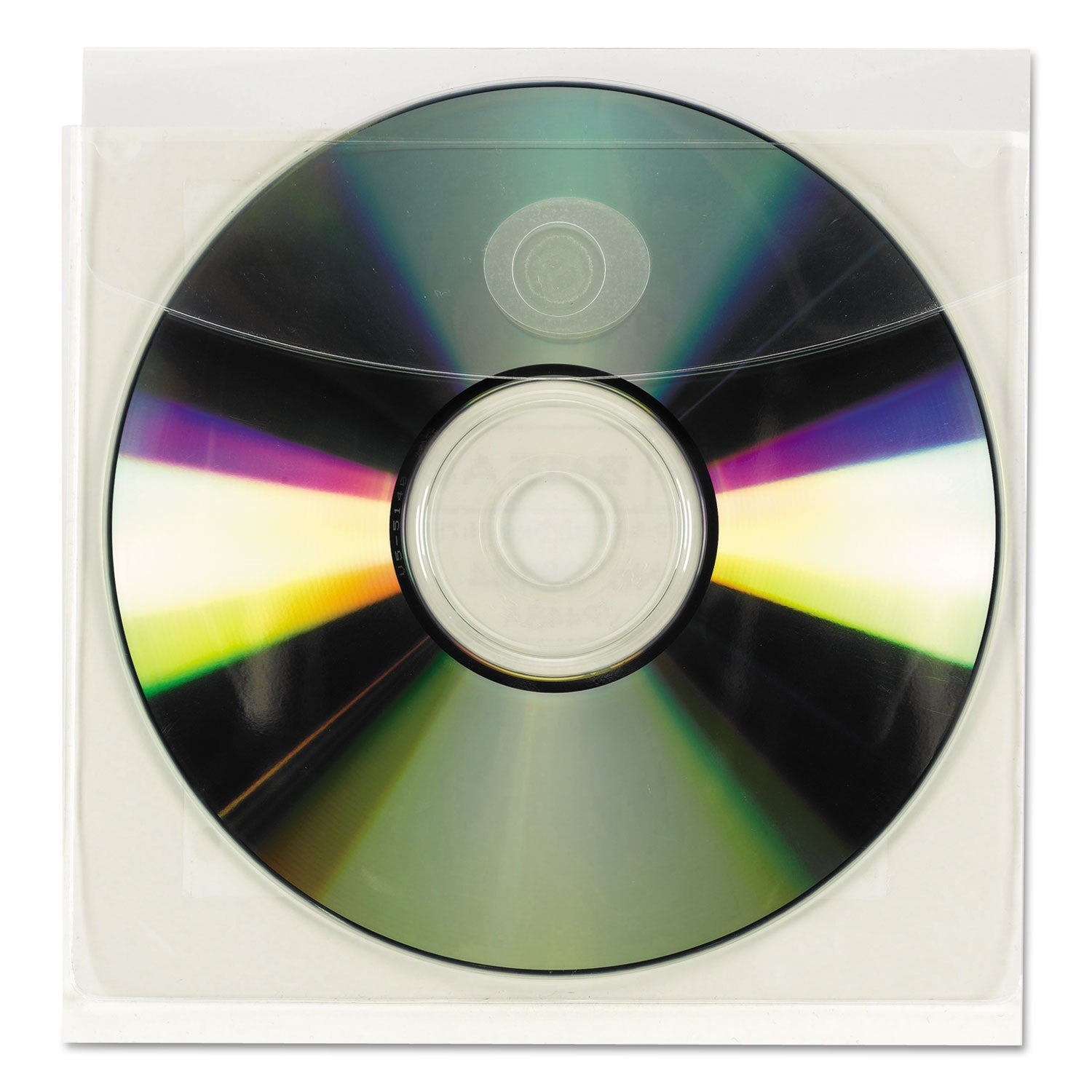 Self-Adhesive CD/Diskette Pockets, Clear, 10/Pack -