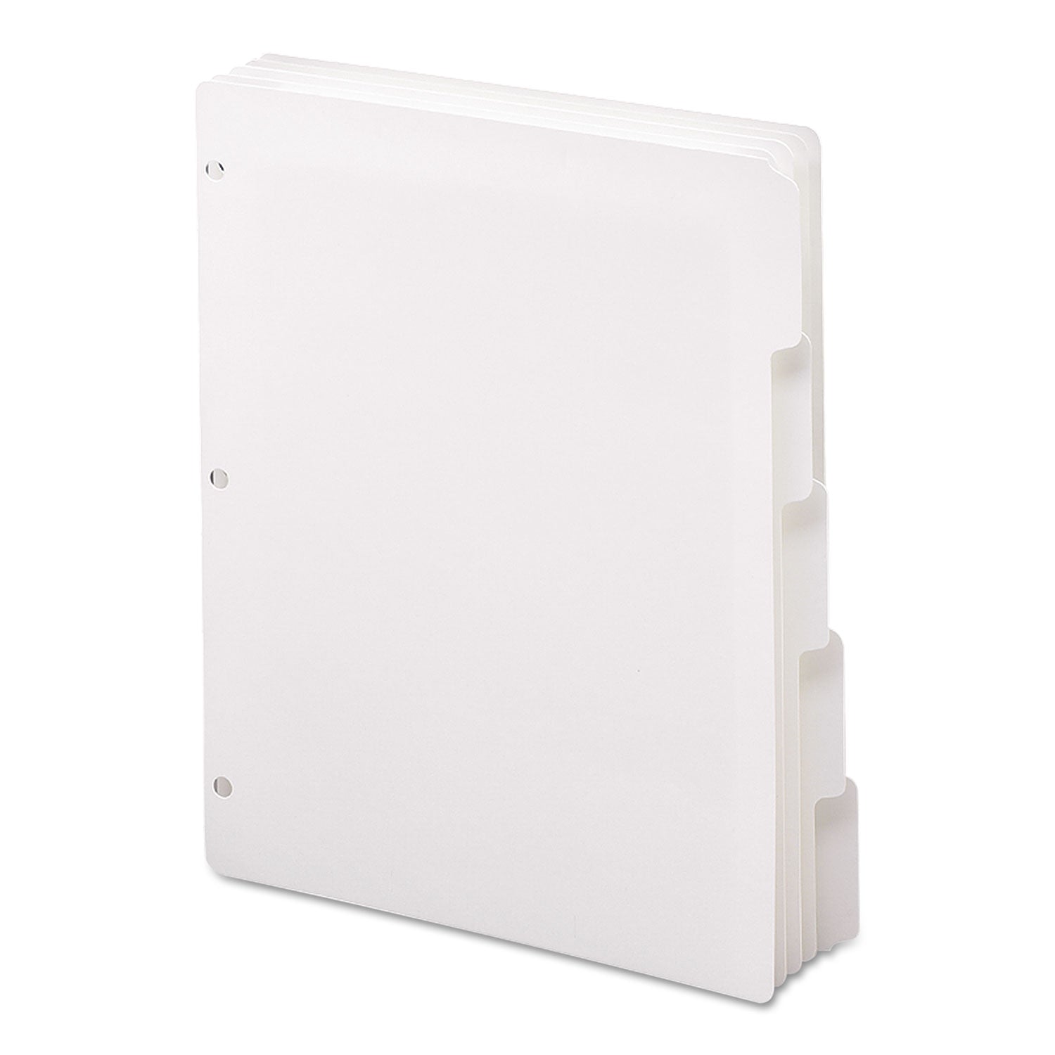 Three-Ring Binder Index Divider, 5-Tab, 11 x 8.5, White, 20 Sets -