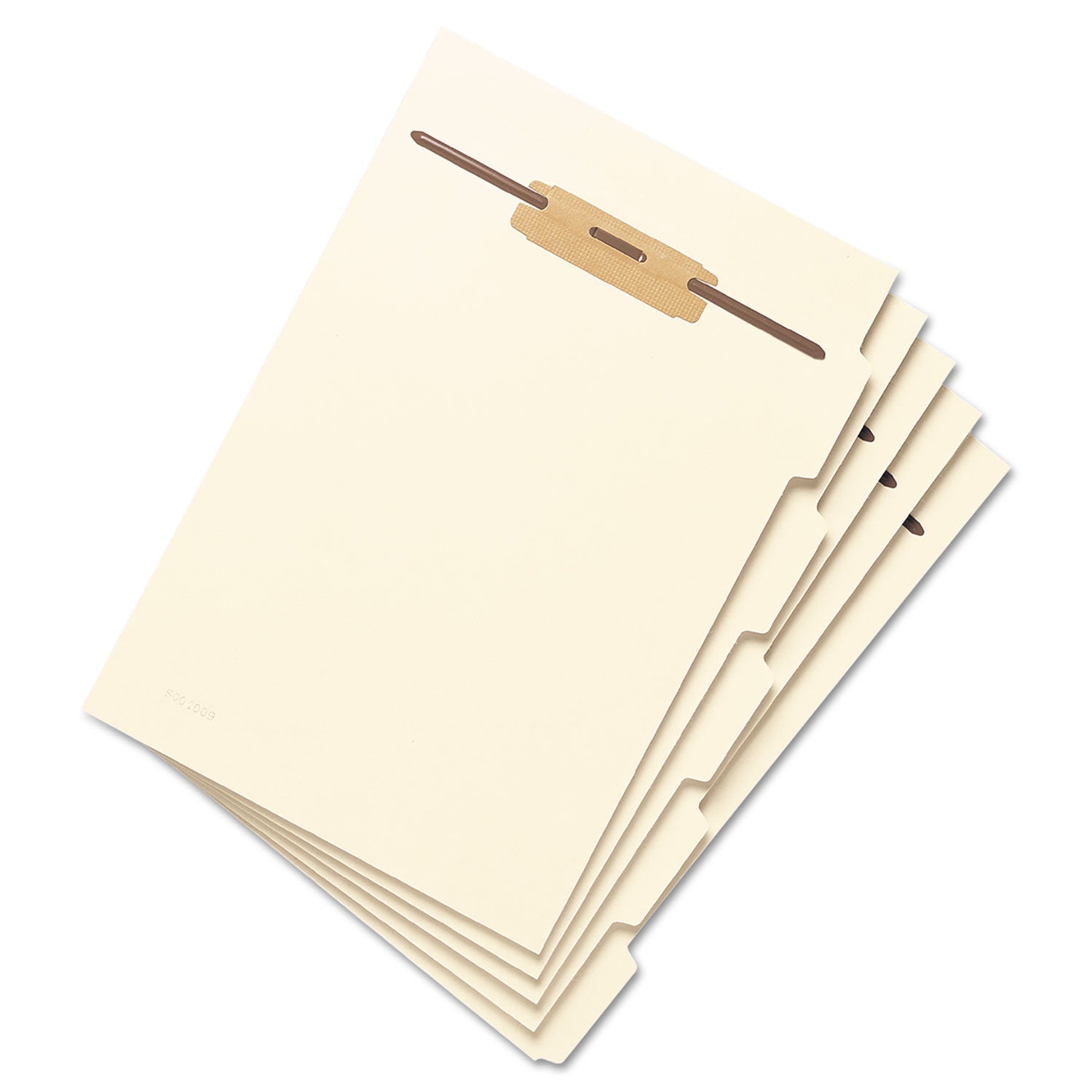 Stackable Folder Dividers with Fasteners, Convertible End/Top Tab, 1 Fastener, Letter Size, Manila, 4 Dividers/Set, 50 Sets -