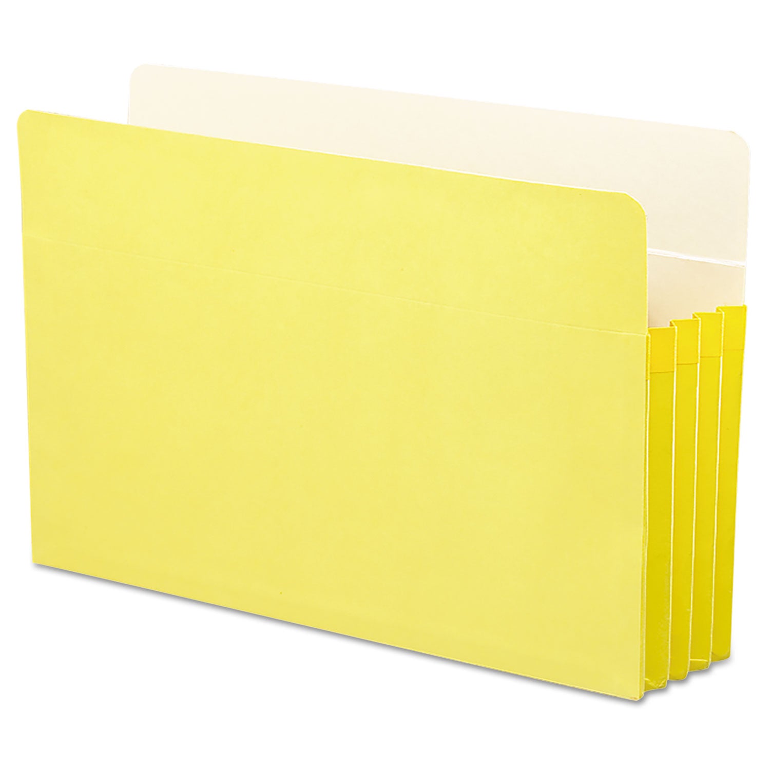 Colored File Pockets, 3.5" Expansion, Legal Size, Yellow -