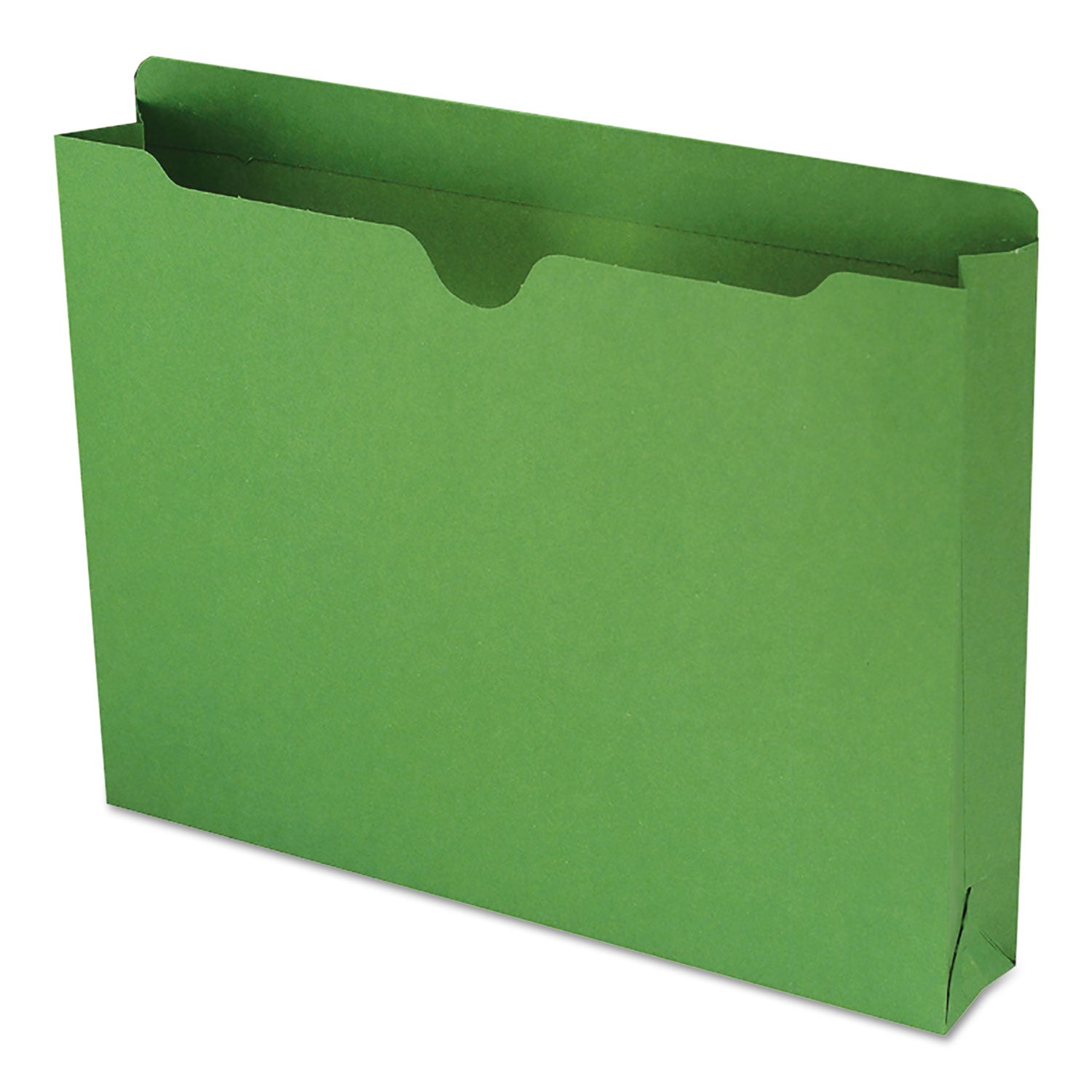 Colored File Jackets with Reinforced Double-Ply Tab, Straight Tab, Letter Size, Green, 50/Box -