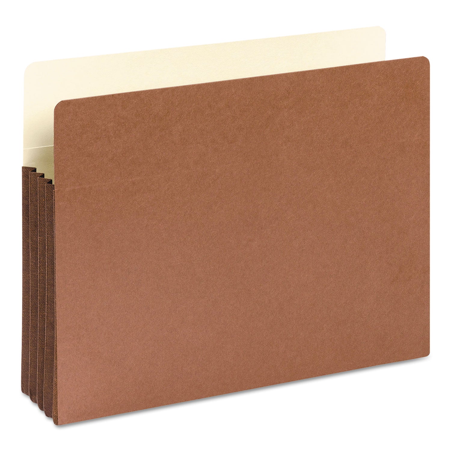 Redrope Drop-Front File Pockets with Fully Lined Gussets, 3.5" Expansion, Letter Size, Redrope, 10/Box -