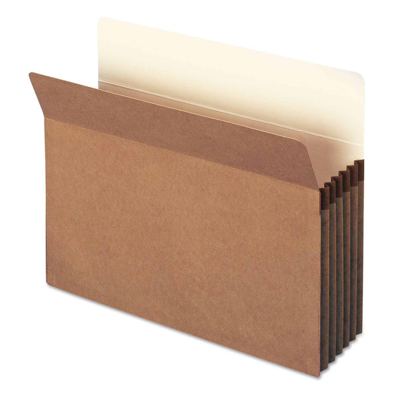Recycled Top Tab File Pockets, 5.25" Expansion, Letter Size, Redrope, 10/Box -