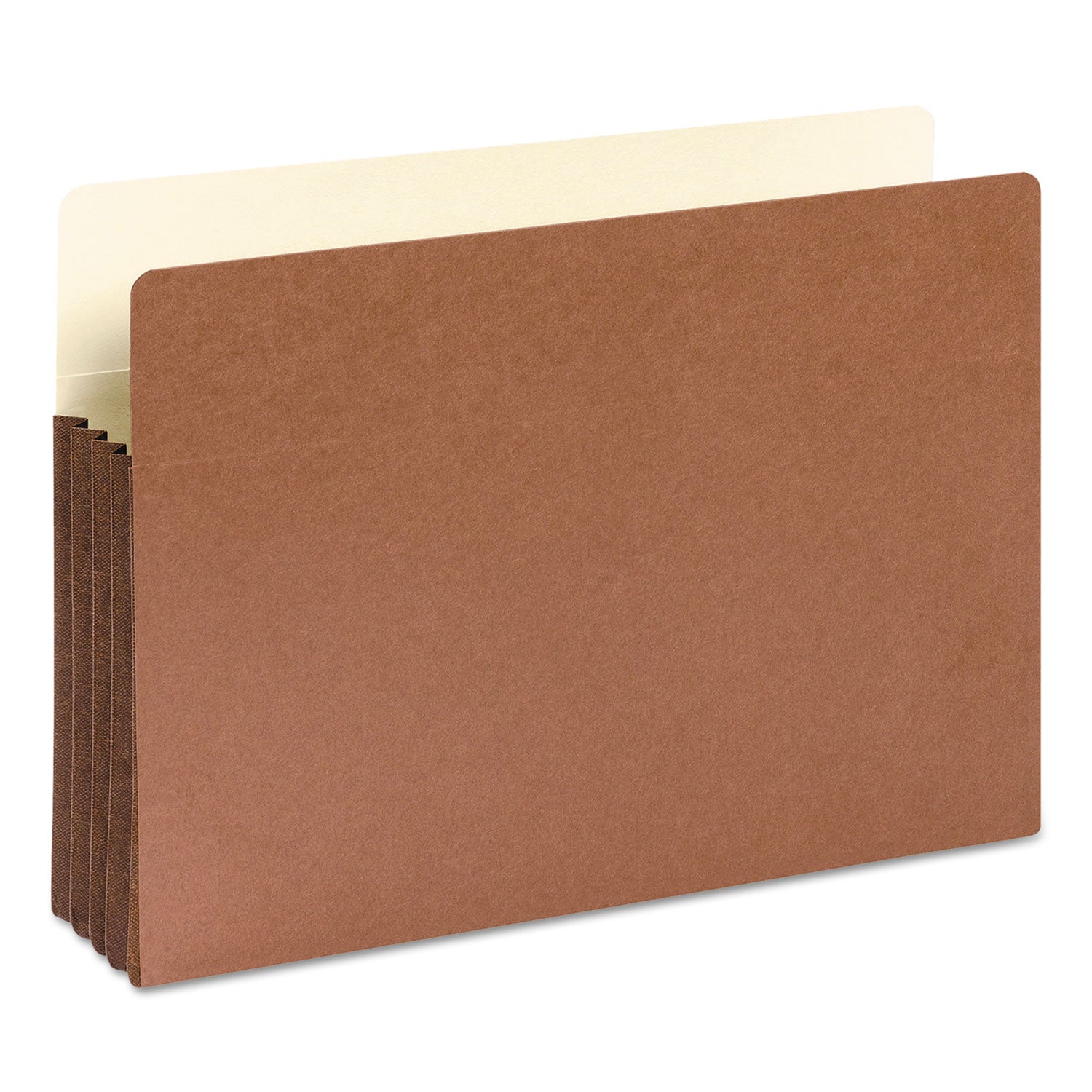Redrope Drop-Front File Pockets with Fully Lined Gussets, 3.5" Expansion, Legal Size, Redrope, 10/Box -