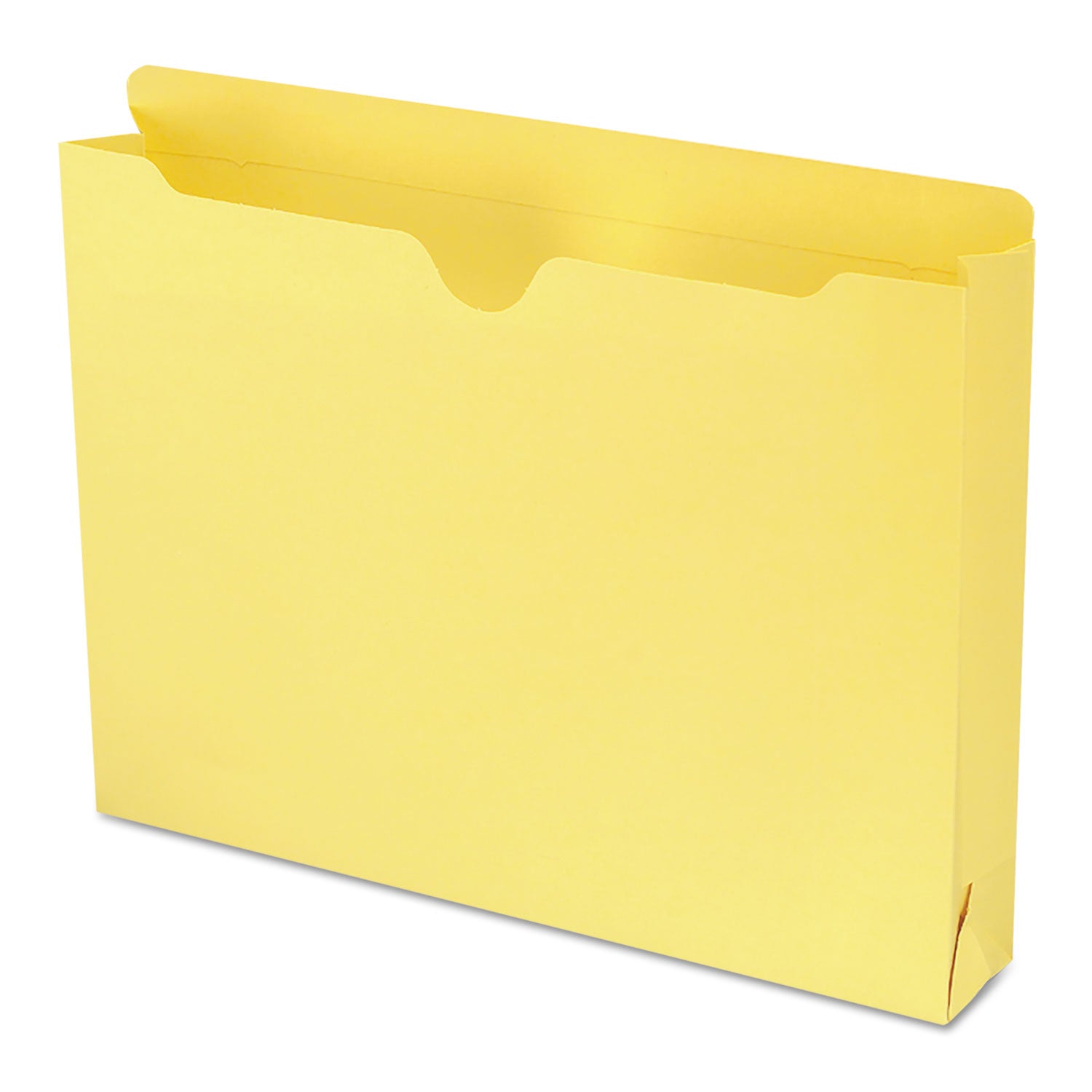 Colored File Jackets with Reinforced Double-Ply Tab, Straight Tab, Letter Size, Yellow, 50/Box -