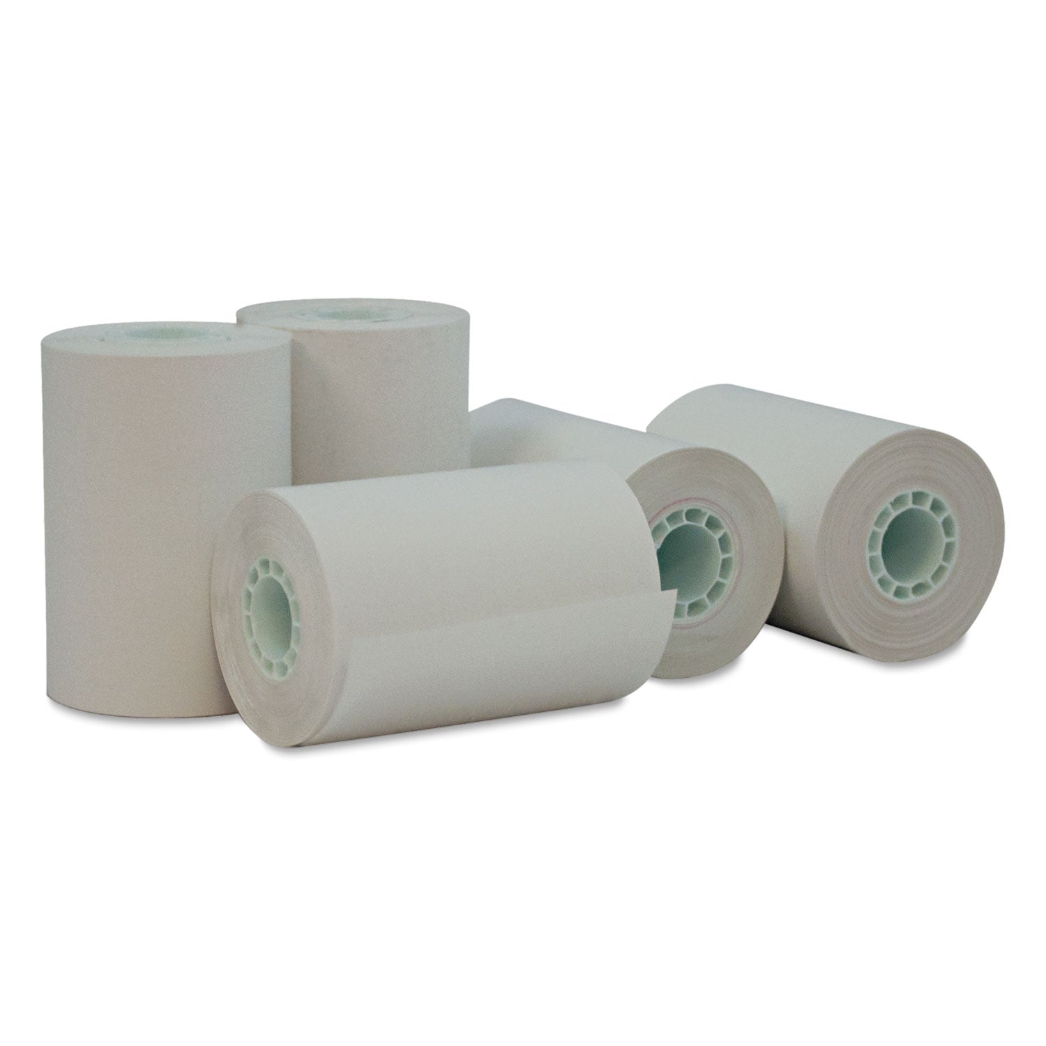 Direct Thermal Print Paper Rolls, 0.5" Core, 2.25" x 55 ft, White, 50/Carton -