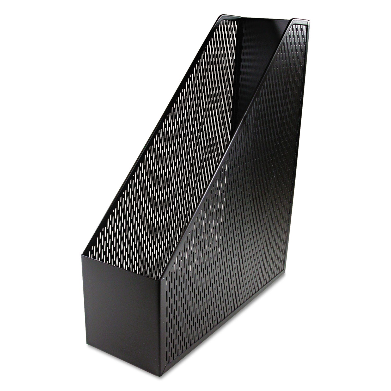 Urban Collection Punched Metal Magazine File, 3.5 x 10 x 11.5, Black -