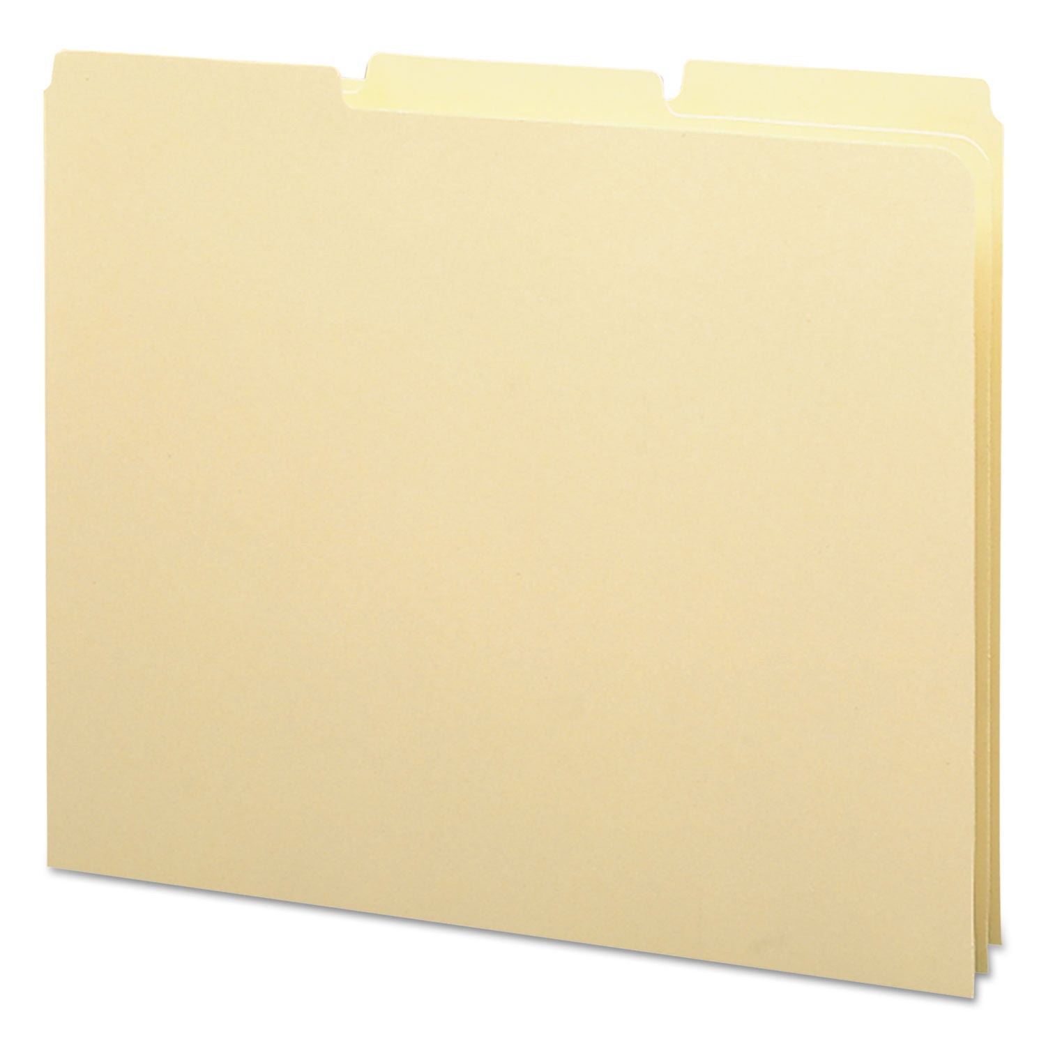 Recycled Blank Top Tab File Guides, 1/3-Cut Top Tab, Blank, 8.5 x 11, Manila, 100/Box -