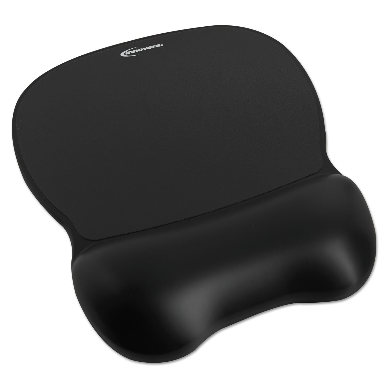 Gel Mouse Pad with Wrist Rest, 9.62 x 8.25, Black -