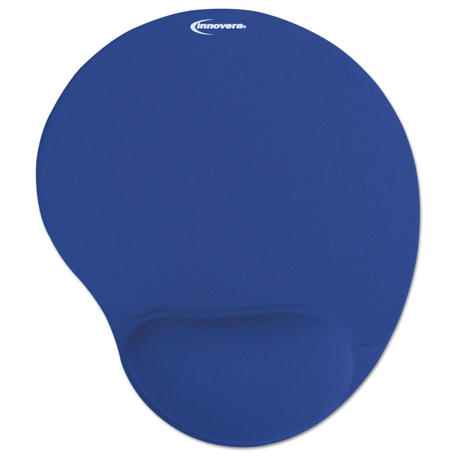 Mouse Pad with Fabric-Covered Gel Wrist Rest, 10.37 x 8.87, Blue -