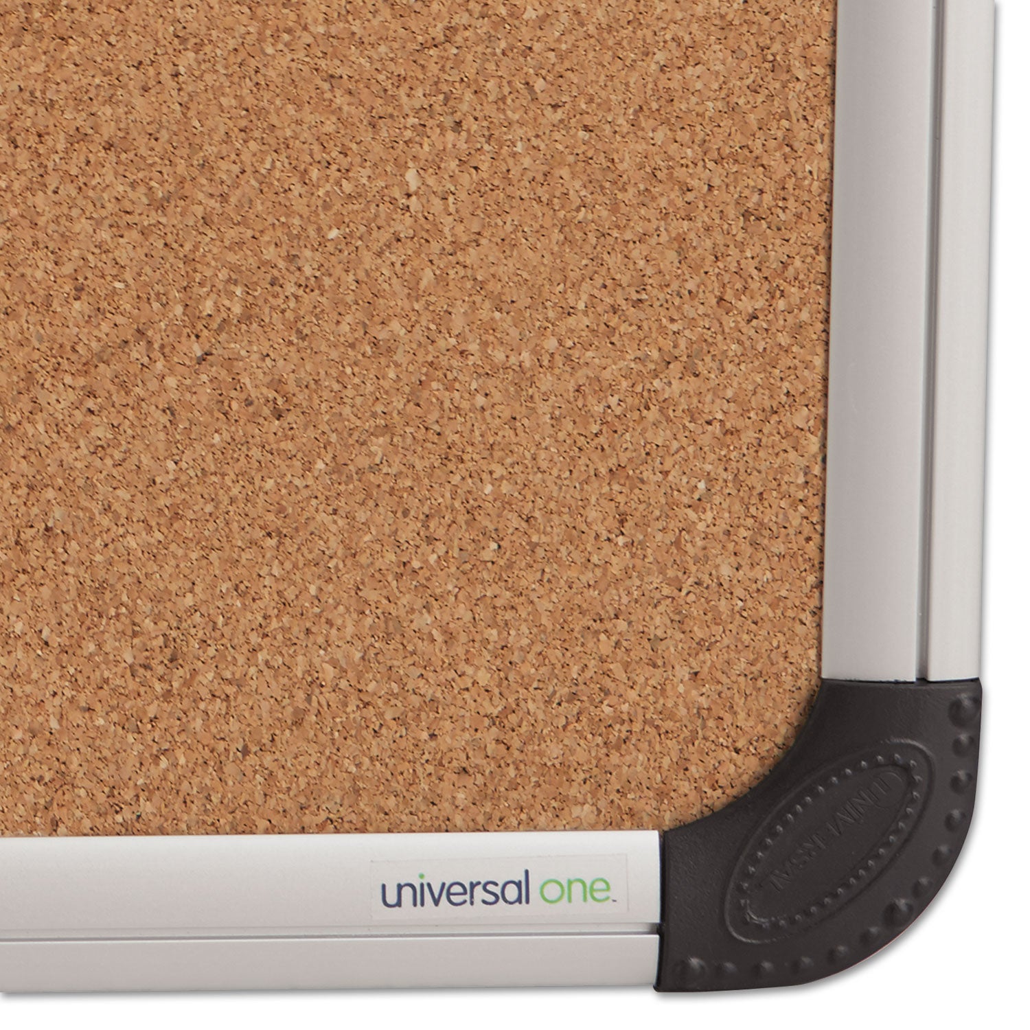 Cork Board with Aluminum Frame, 24 x 18, Tan Surface -