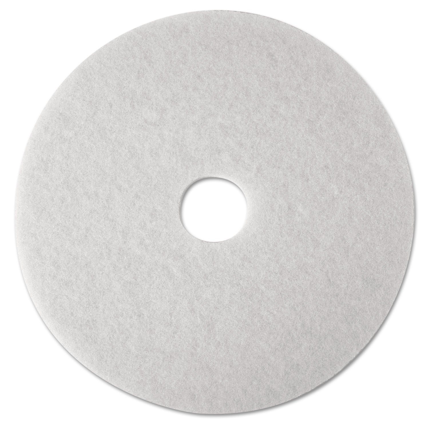 Low-Speed Super Polishing Floor Pads 4100, 16" Diameter, White, 5/Carton -