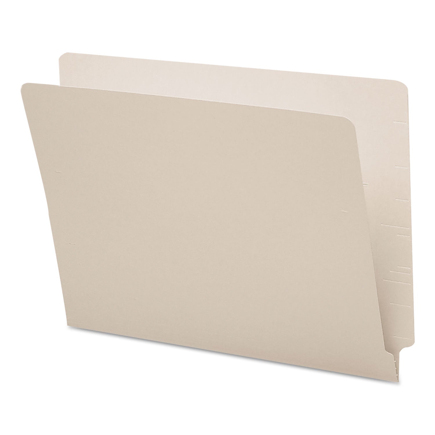 Shelf-Master Reinforced End Tab Colored Folders, Straight Tabs, Letter Size, 0.75" Expansion, Gray, 100/Box -