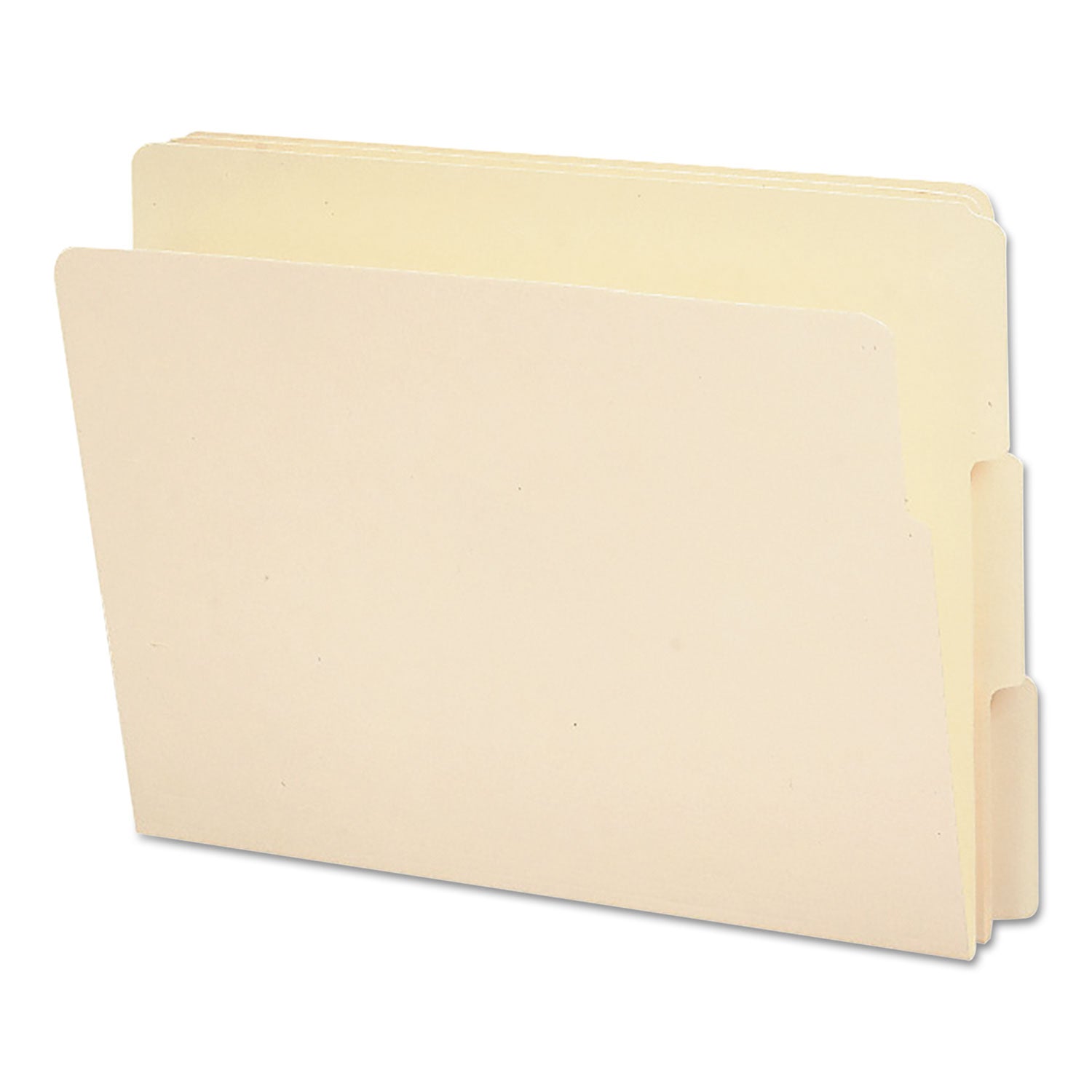 End Tab File Folder, 1/3-Cut Tabs: Assorted, Letter Size, 0.75" Expansion, Manila, 100/Box -