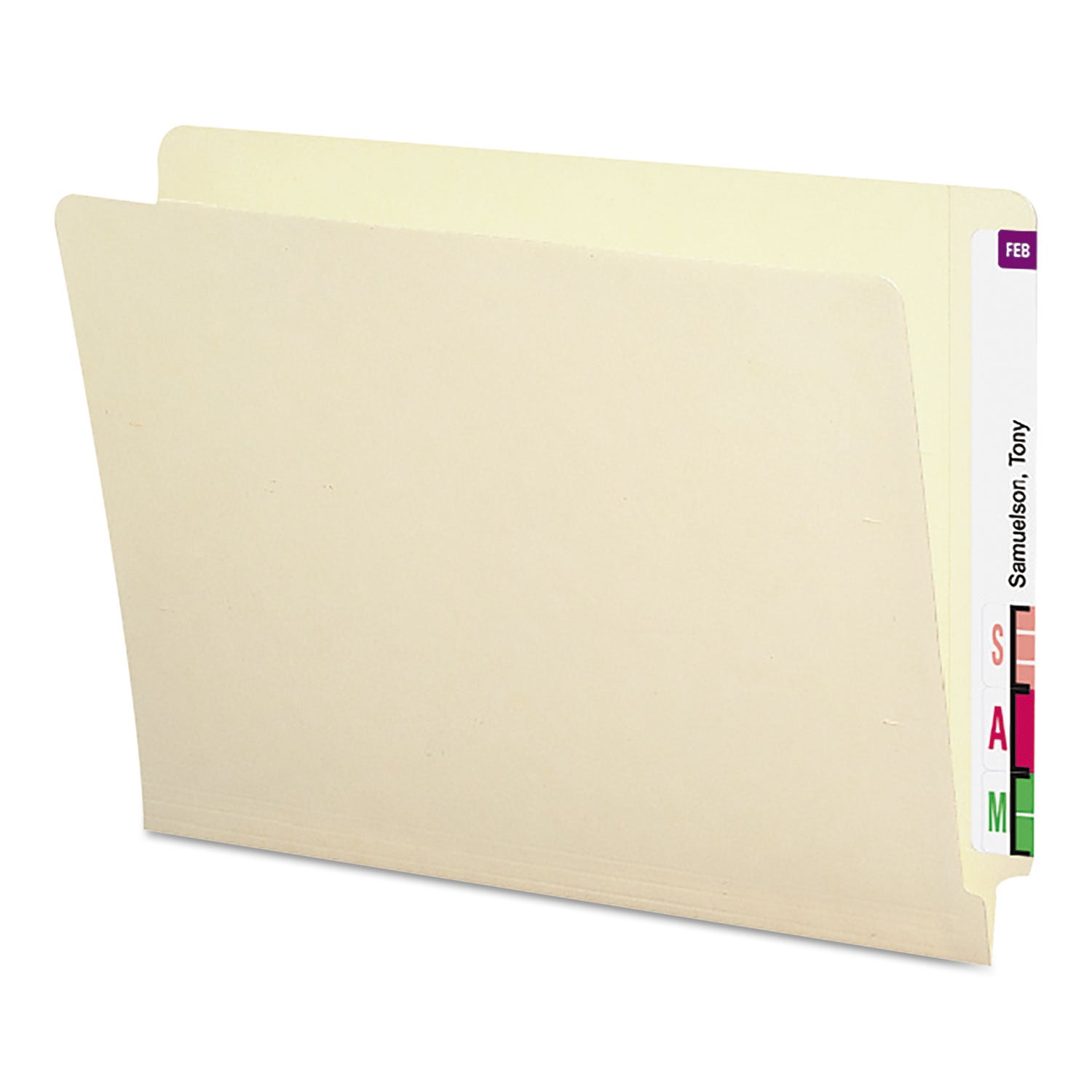 Shelf-Master Heavyweight Manila End Tab Folders, Straight Tabs, Letter Size, 0.75" Expansion, Manila, 50/Box -