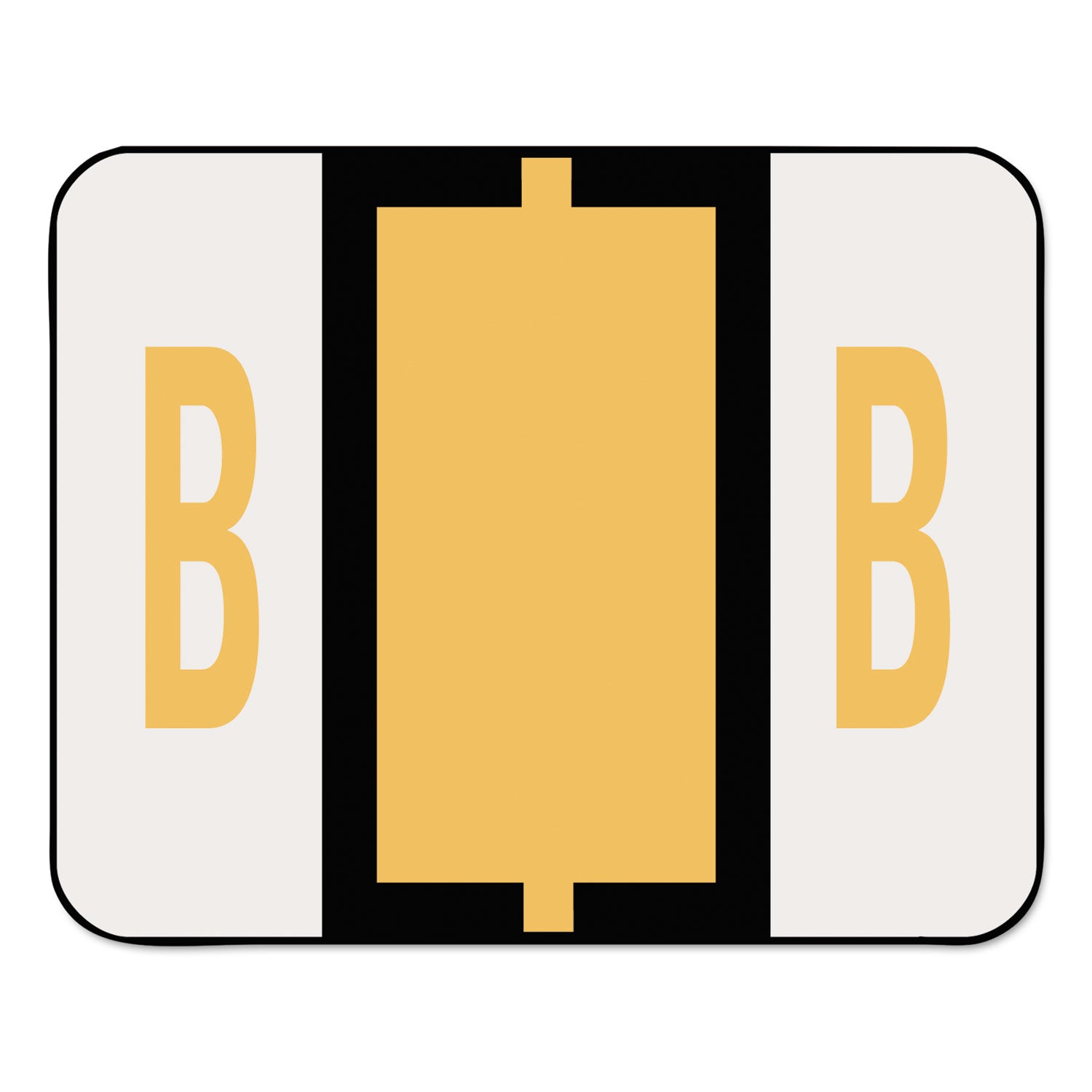 A-Z Color-Coded End Tab Filing Labels, B, 1 x 1.25, White, 500/Roll -