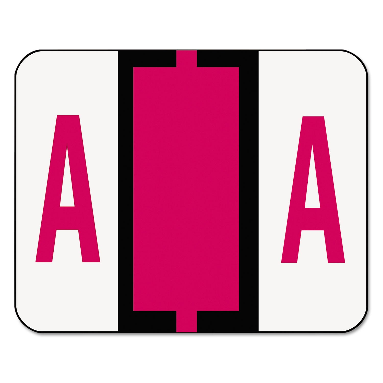 A-Z Color-Coded End Tab Filing Labels, A, 1 x 1.25, White, 500/Roll -