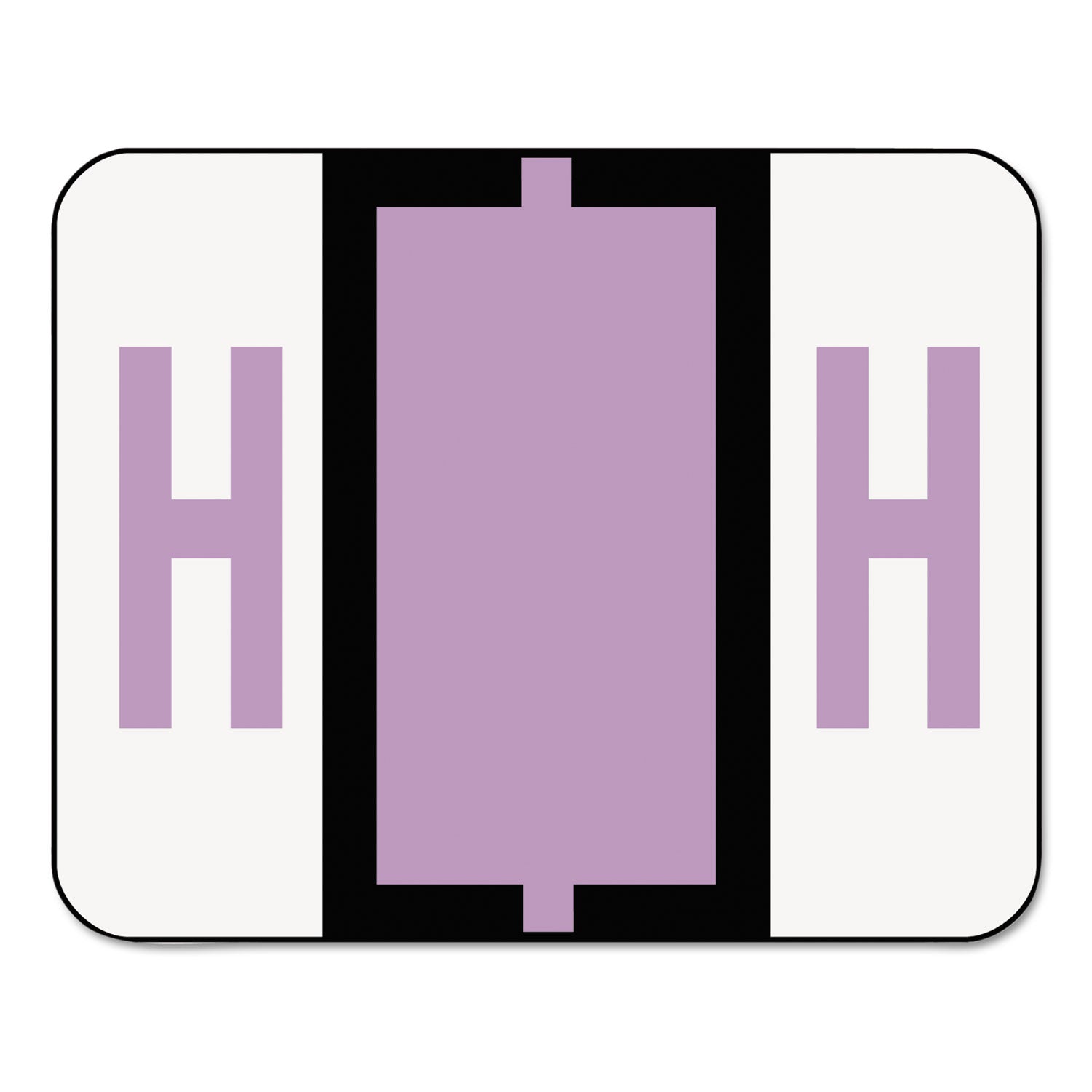 A-Z Color-Coded End Tab Filing Labels, H, 1 x 1.25, White, 500/Roll -