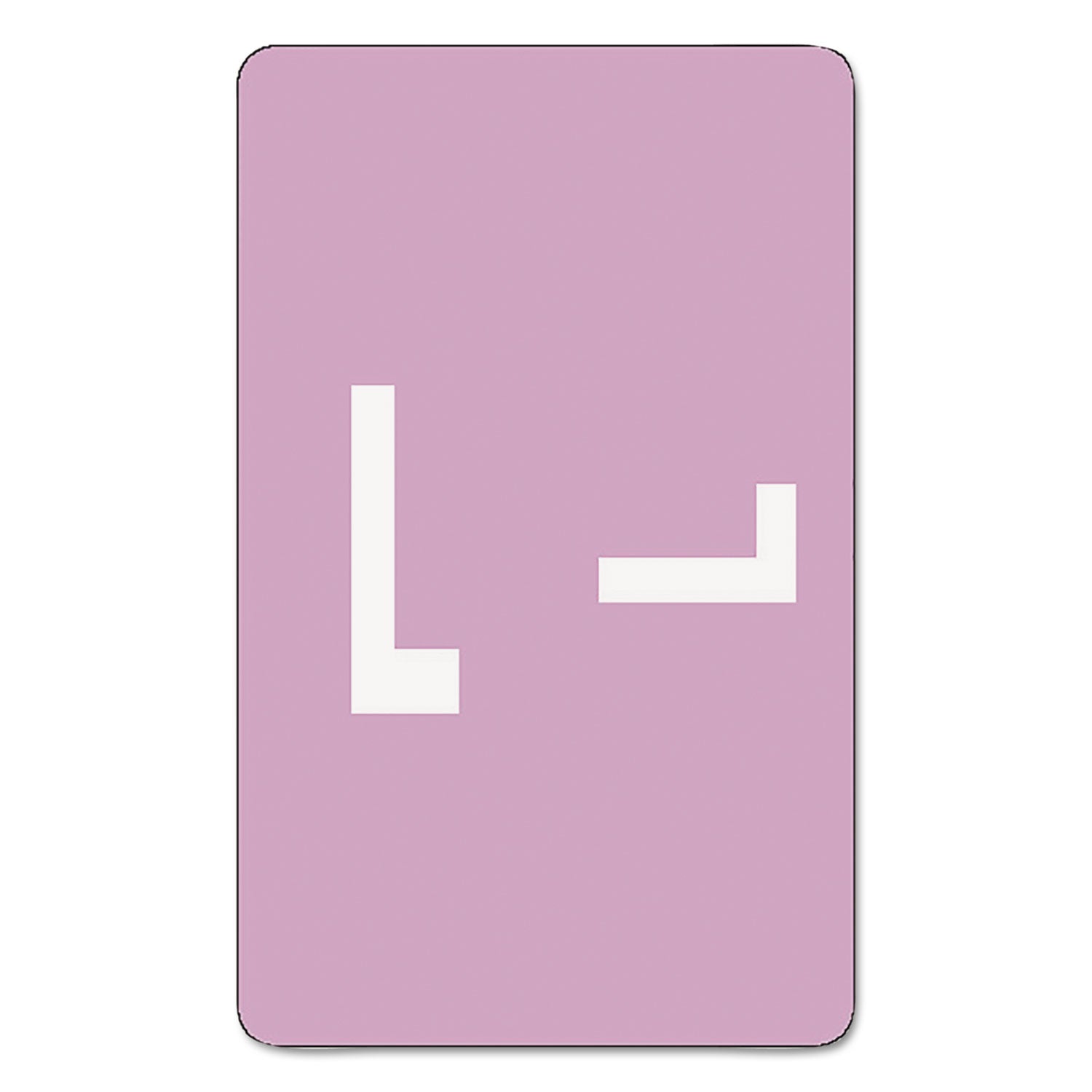 AlphaZ Color-Coded Second Letter Alphabetical Labels, L, 1 x 1.63, Lavender, 10/Sheet, 10 Sheets/Pack -