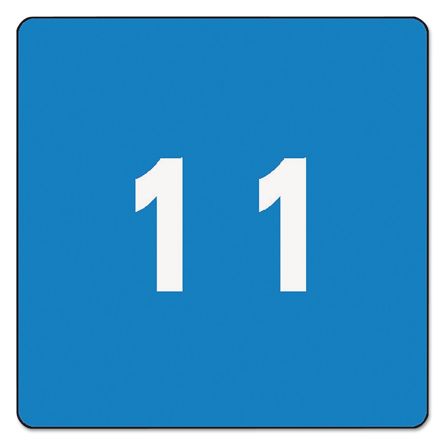 Numerical End Tab File Folder Labels, 1, 1.5 x 1.5, Light Blue, 250/Roll -
