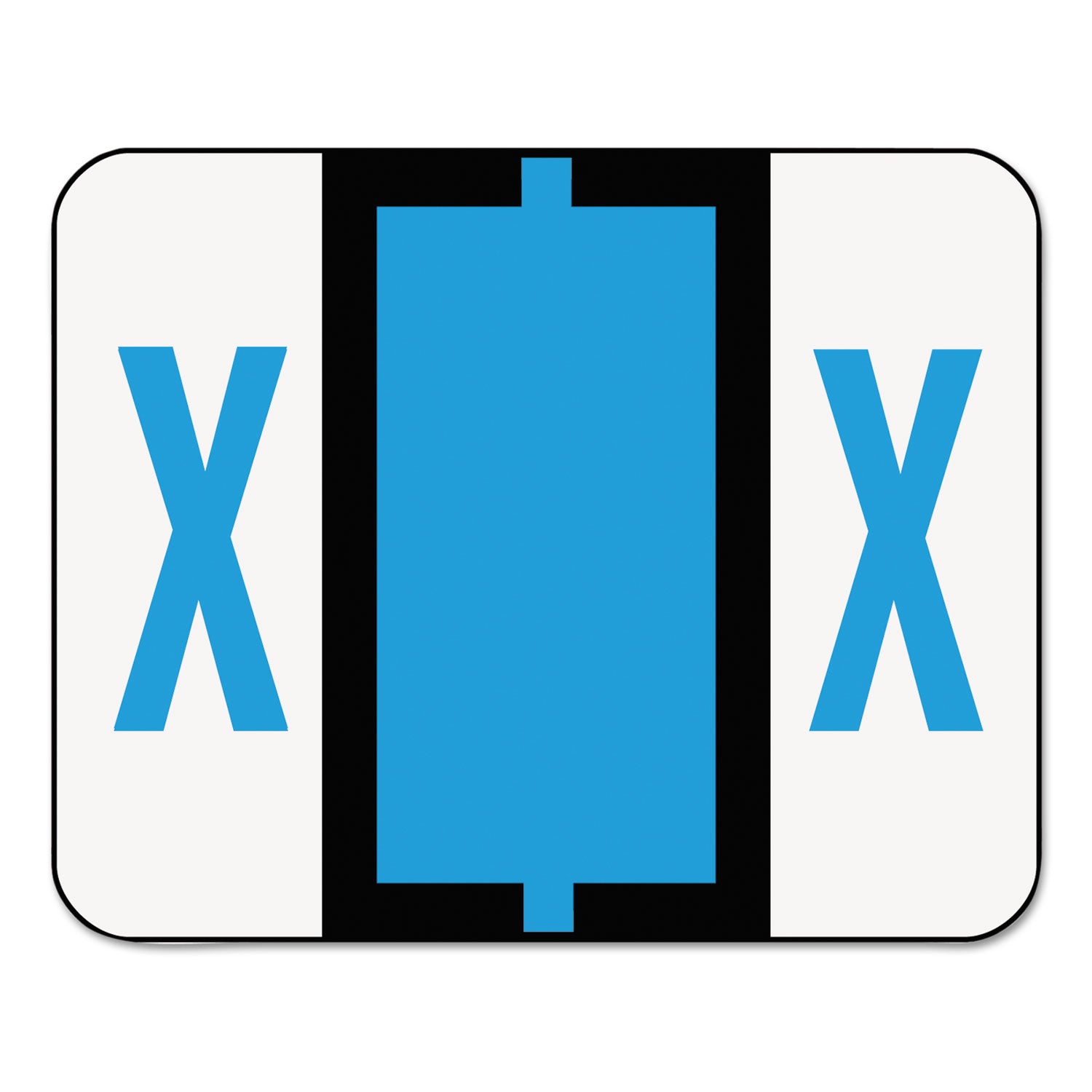 A-Z Color-Coded End Tab Filing Labels, X, 1 x 1.25, White, 500/Roll -