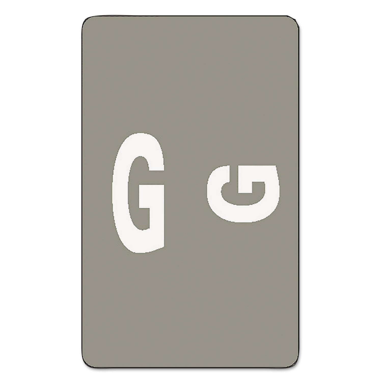 AlphaZ Color-Coded Second Letter Alphabetical Labels, G, 1 x 1.63, Gray, 10/Sheet, 10 Sheets/Pack -