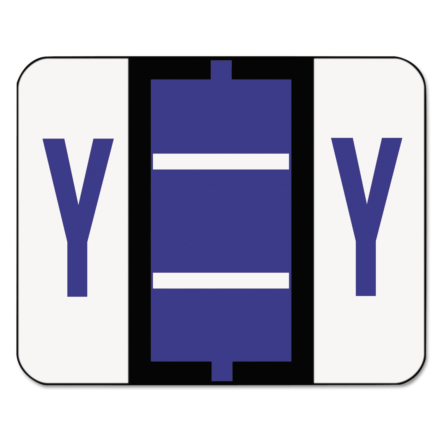 A-Z Color-Coded End Tab Filing Labels, Y, 1 x 1.25, White, 500/Roll -