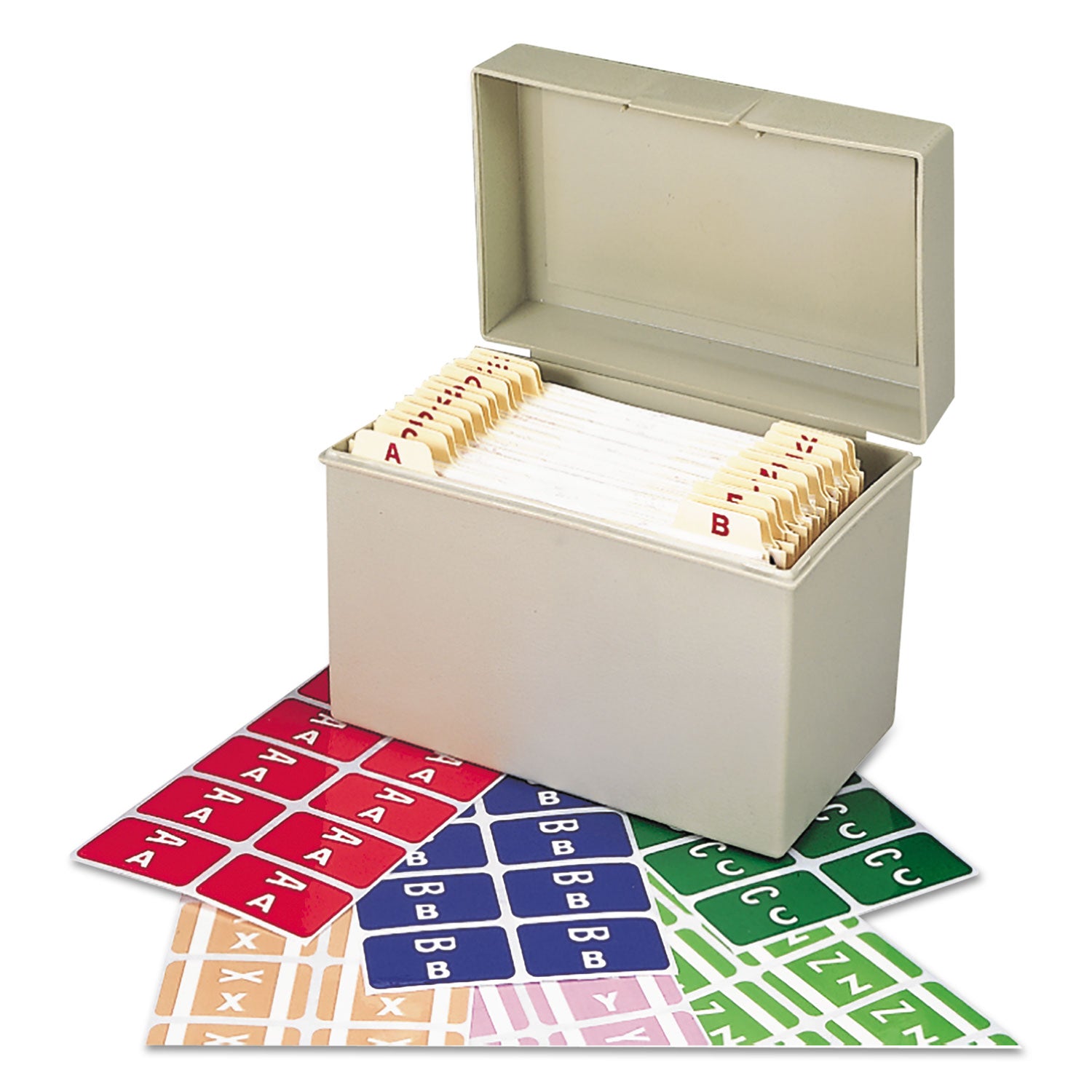 AlphaZ Color-Coded Labels Starter Set, A-Z, 1 x 1.63, Assorted, 10/Sheet, 220 Sheets/Box -