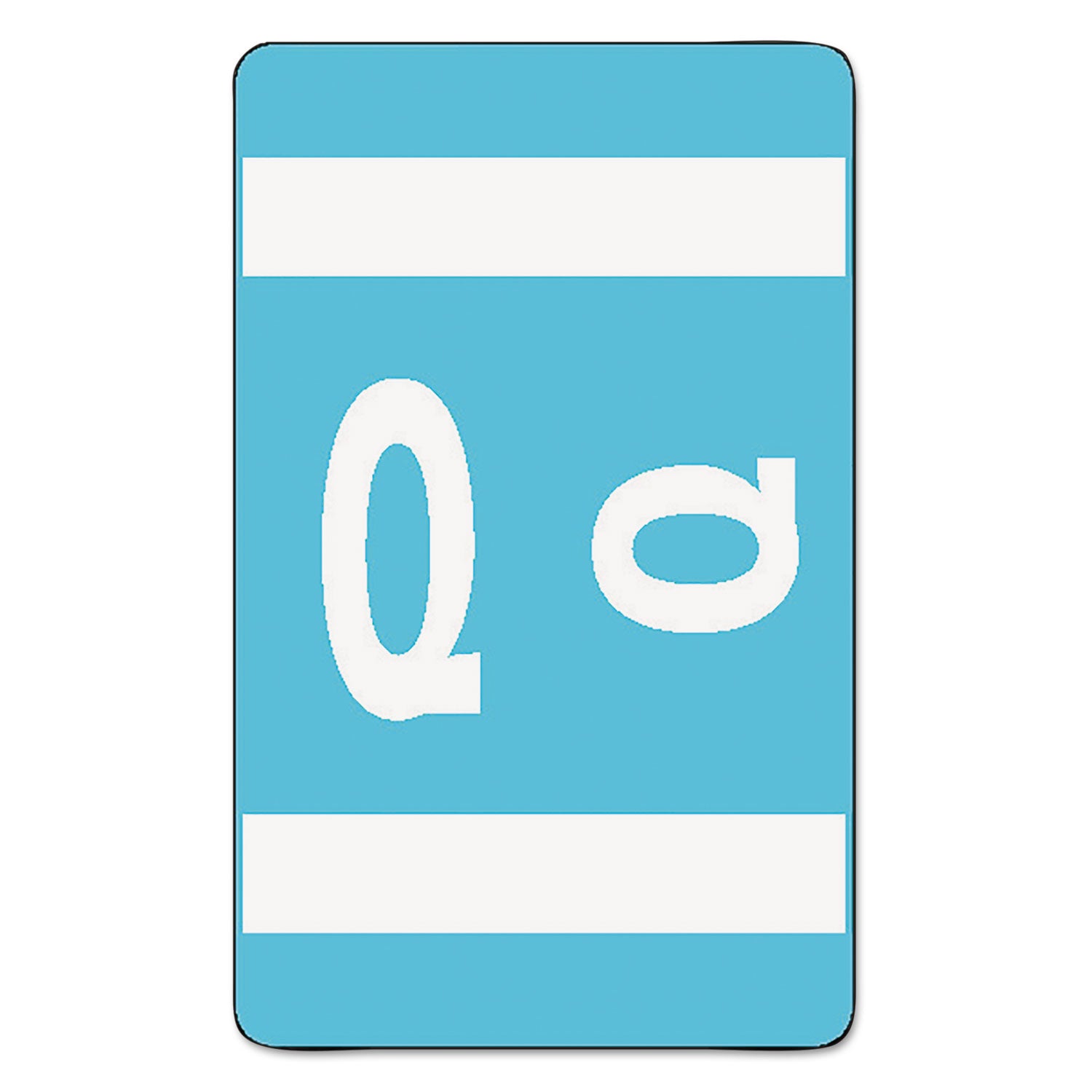 Alphaz Color-Coded Second Letter Alphabetical Labels, Q, 1 X 1.63, Light Blue, 10/sheet, 10 Sheets/pack -