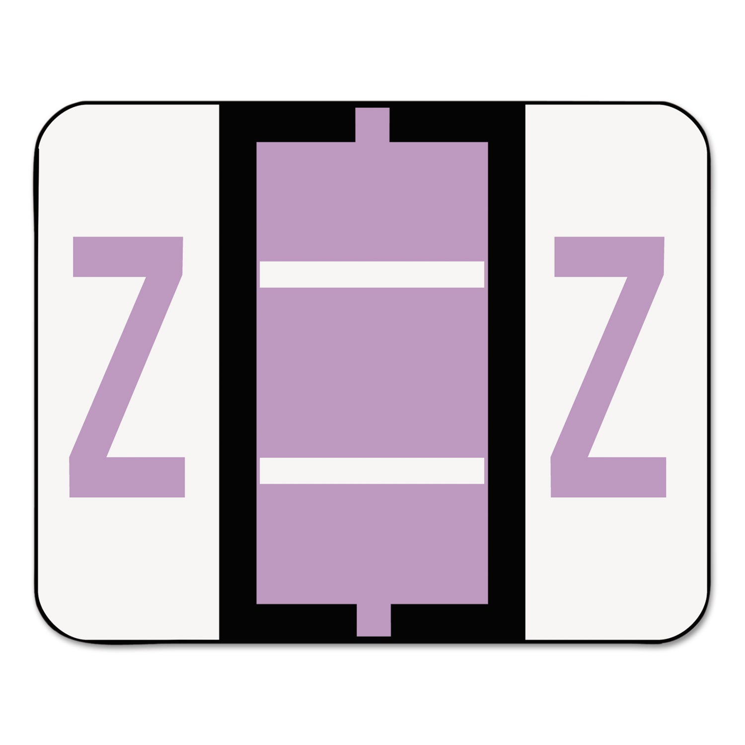 A-Z Color-Coded End Tab Filing Labels, Z, 1 x 1.25, White, 500/Roll -